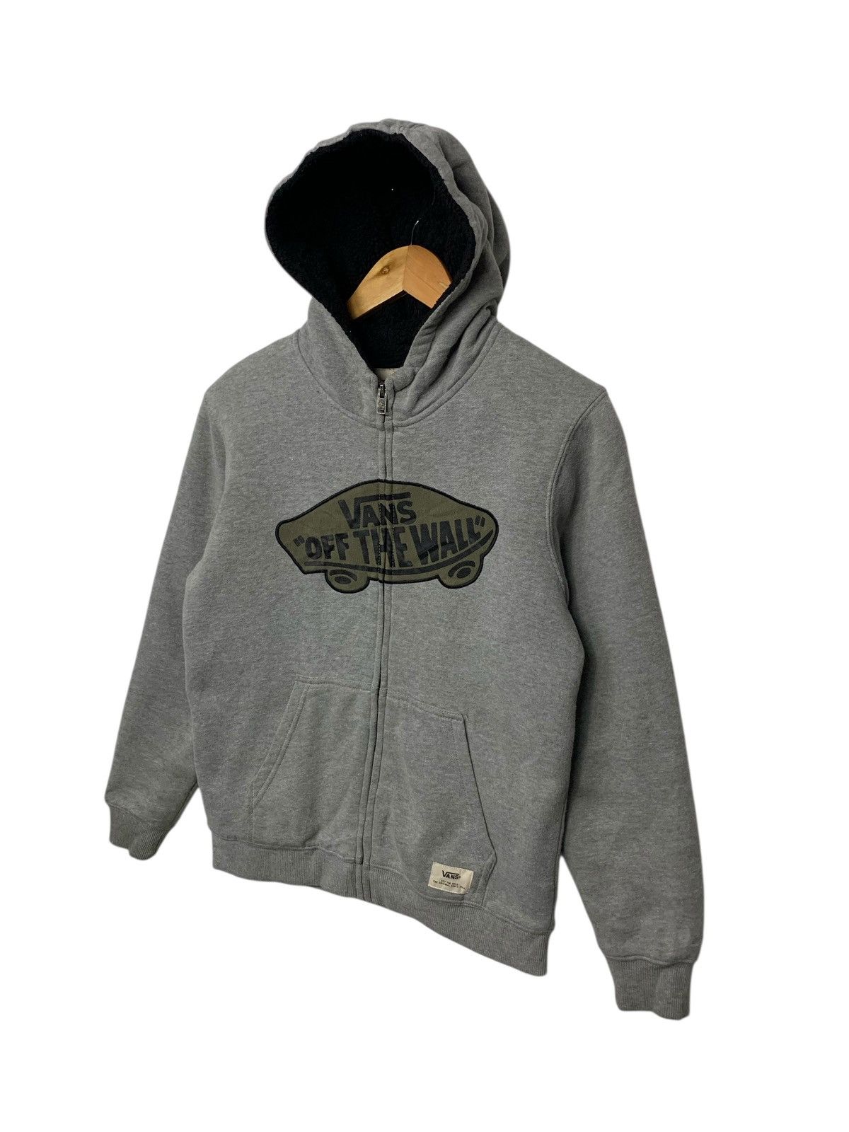 Vans Rare Vans Of The Wall Big Logo Zipper Down Hoodie Sweater Size M / US 6-8 / IT 42-44 - 2 Thumbnail