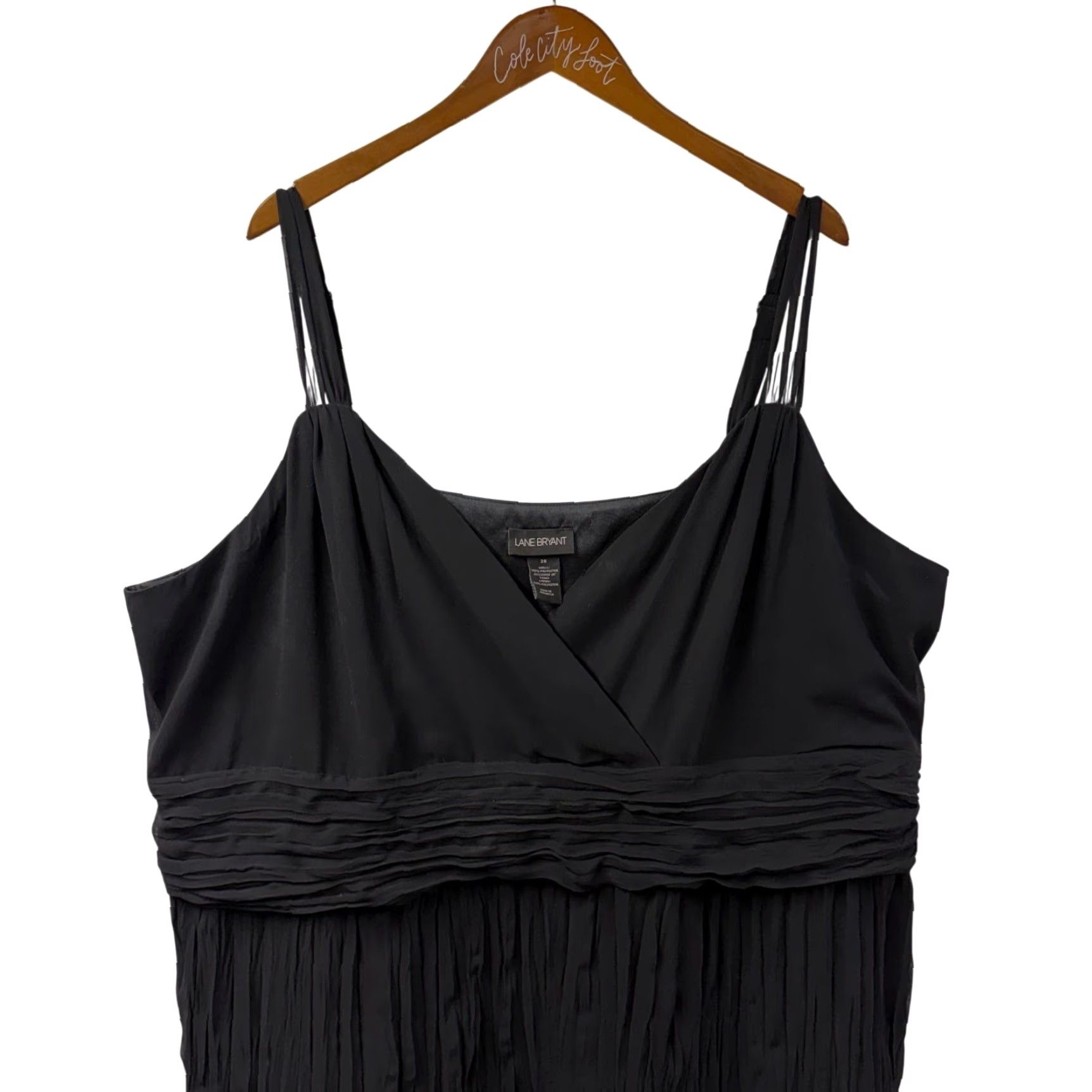Lane Bryant Black Dress Tank Midi Plus Size 28 Womens Ladies Lace Overlay -  Tank Dress Midi