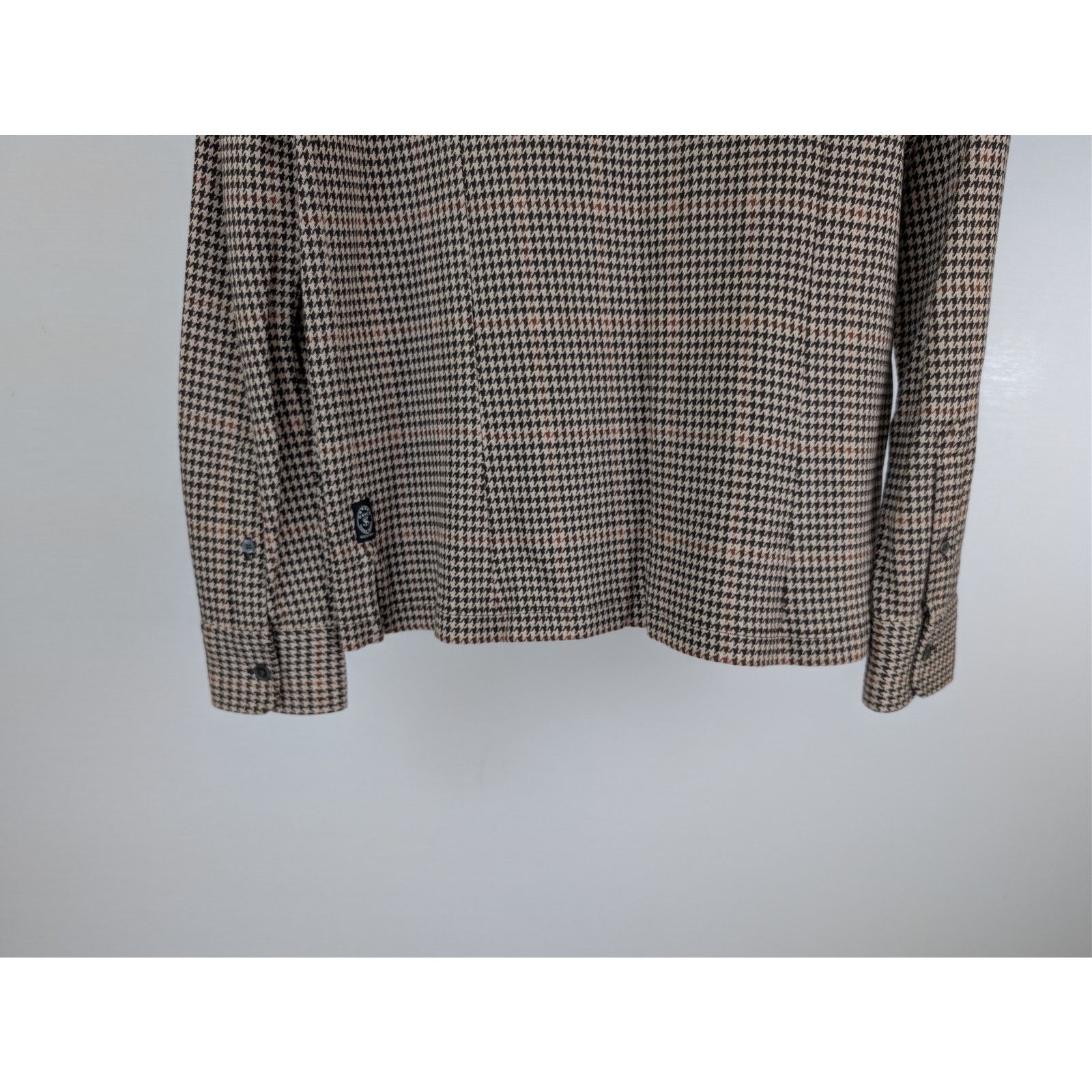 Todd Snyder o1rshd1 CC20 Houndstooth Double Knit Polo Shirt Saddle Brown Size US S / EU 44-46 / 1 - 12 Thumbnail