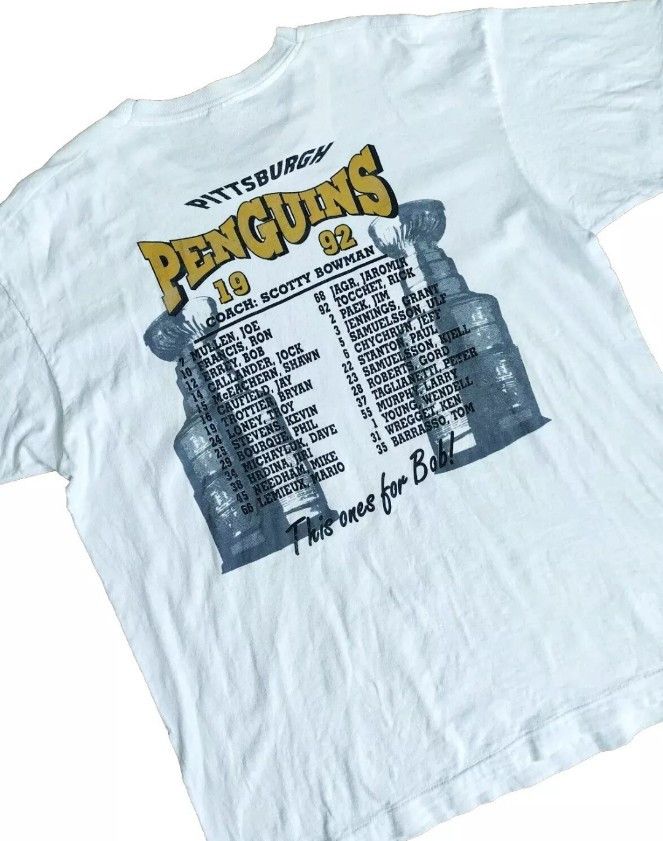 Fruit Of The Loom × Vintage Vintage Pittsburgh Penguins 1992 Champions Players t-shirt Size US XL / EU 56 / 4 - 7 Thumbnail