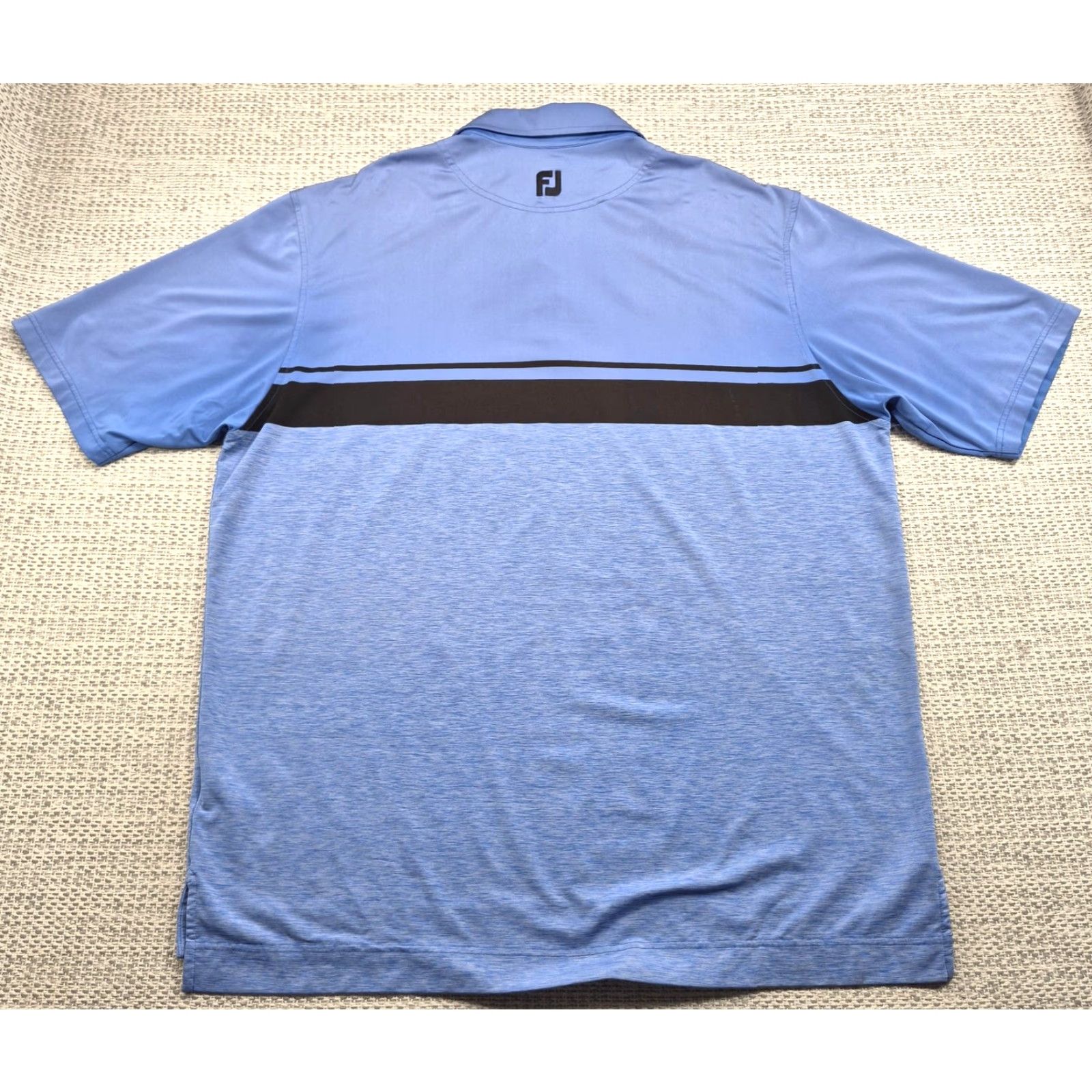 Footjoy FootJoy Polo Golf Shirt Mens 2XL Blue Stripe Performance Stretch Short Sleeve Polo Shirt Men Blue Stripe 2XL Size US XXL / EU 58 / 5 - 6 Thumbnail
