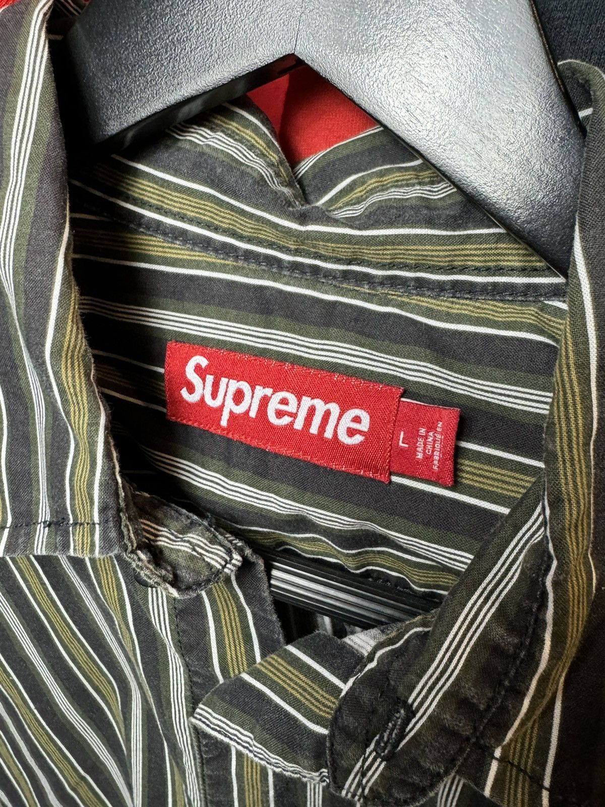 Supreme Supreme Striped Button Up Short Sleeve Size US L / EU 52-54 / 3 - 3 Thumbnail