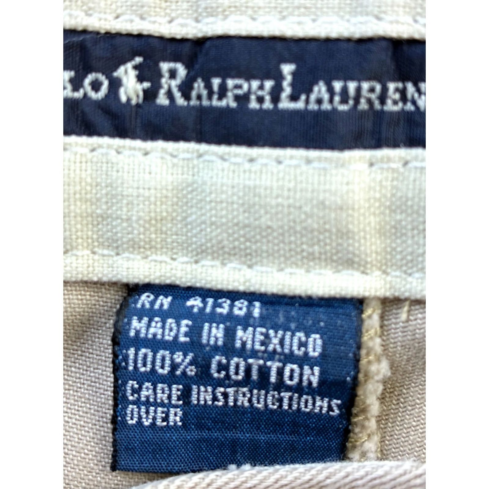 Polo Ralph Lauren Polo Ralph Lauren Pants Mens 38x30 Chino Twill Regular Beige Vintage Andrew Size US M / EU 48-50 / 2 - 7 Thumbnail