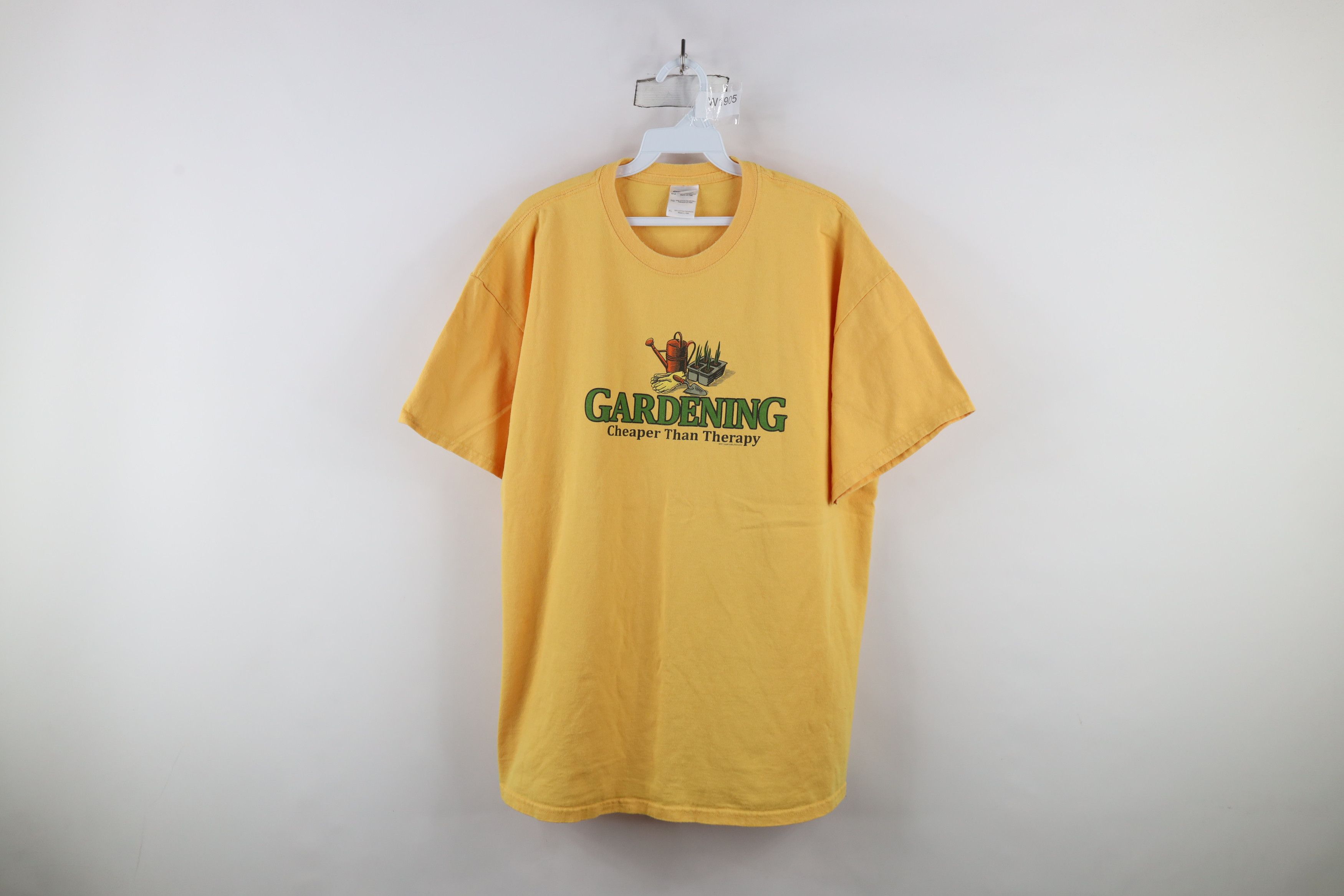 Vintage Vintage Y2K Streetwear Gardening Cheaper Therapy T-Shirt Size XL / US 12-14 / IT 48-50 - 1 Thumbnail