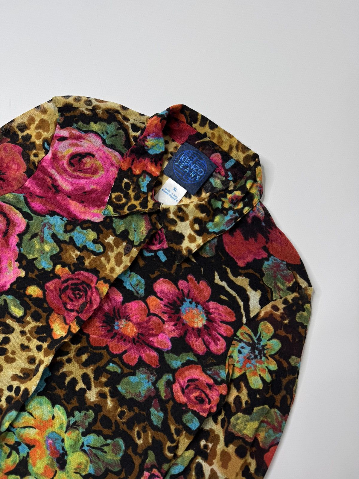 Kenzo Vintage 90s rare Floral Kenzo Jeans Mesh shirt gaultier vibe Size XL / US 12-14 / IT 48-50 - 6 Thumbnail