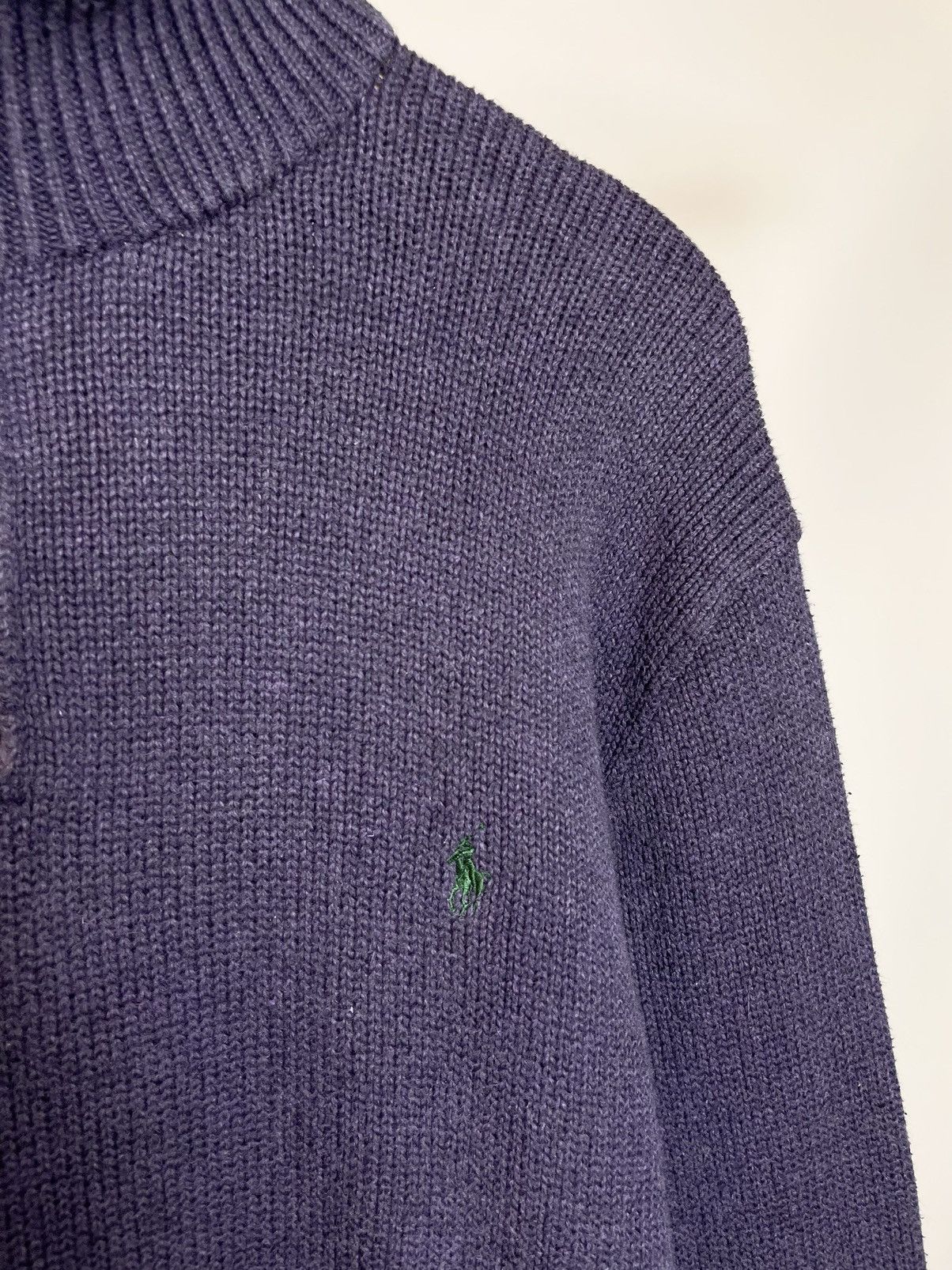 Polo Ralph Lauren Vintage 🎆 Polo by Ralph Lauren purple 1/3 zip knit sweater Size US XL / EU 56 / 4 - 4 Thumbnail