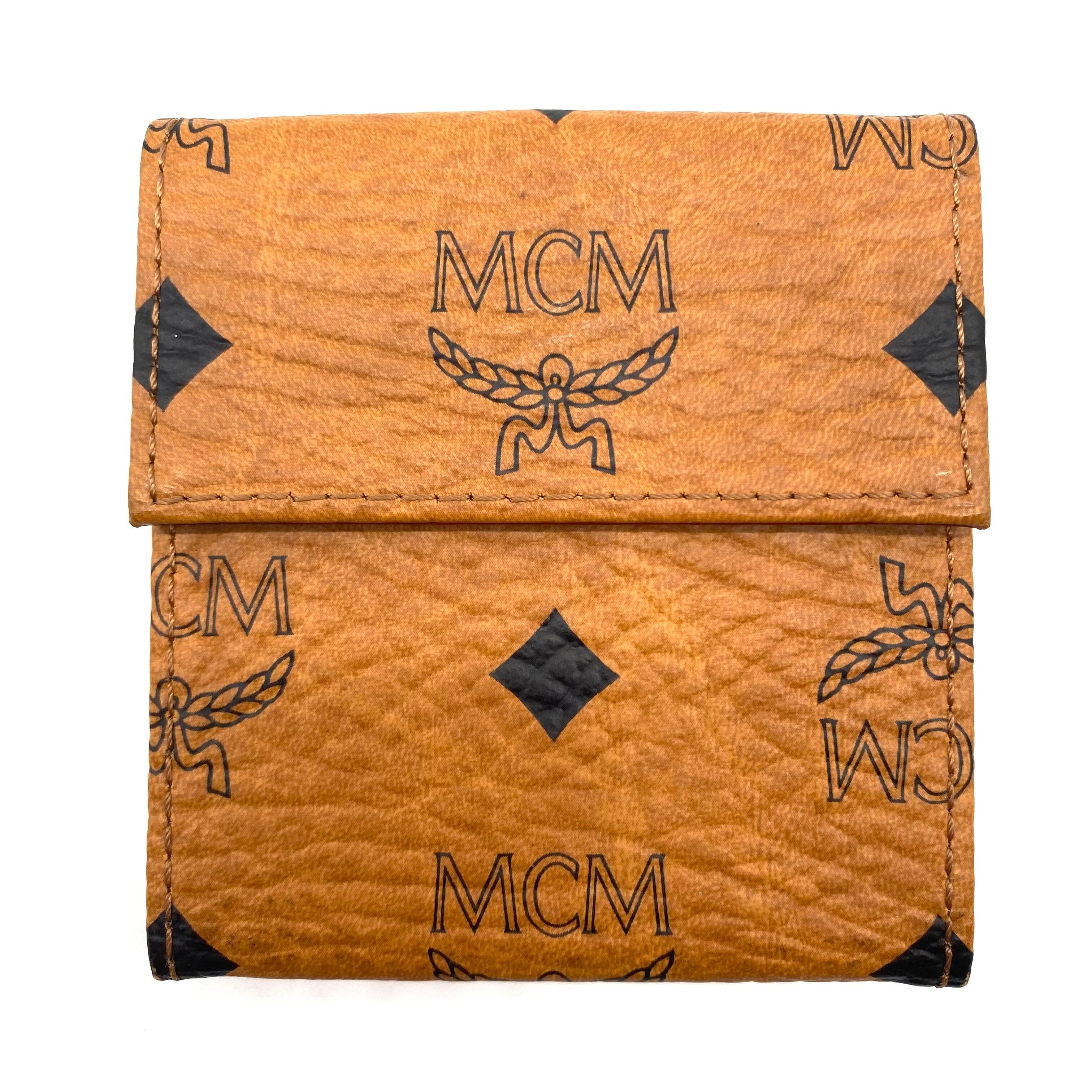 Vintage MCM Coin Case Cognac