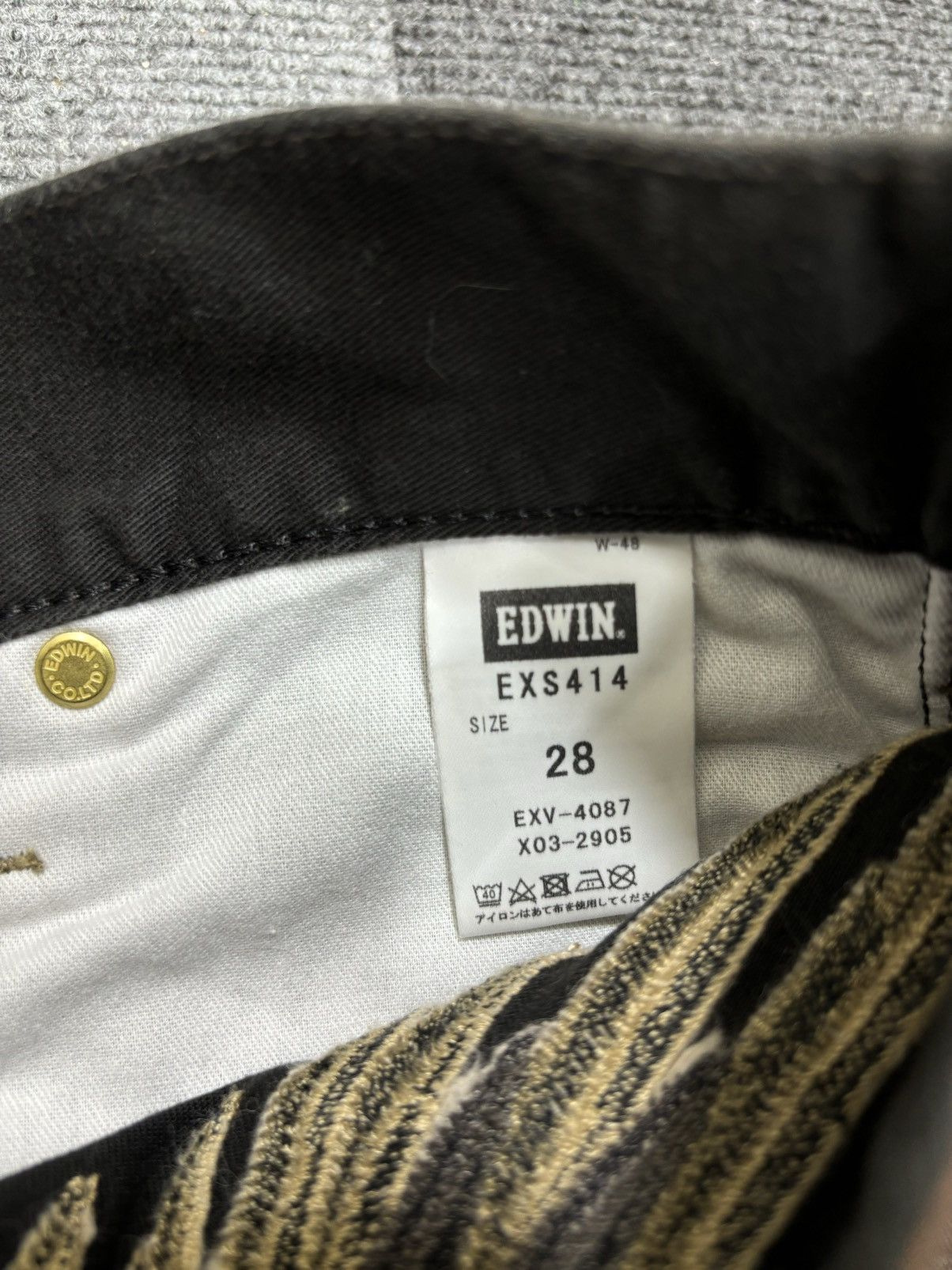 Edwin 💥VERY RARE💥EDWIN WINGS EMBROIDERY PANT F465 Size US 31 - 14 Thumbnail