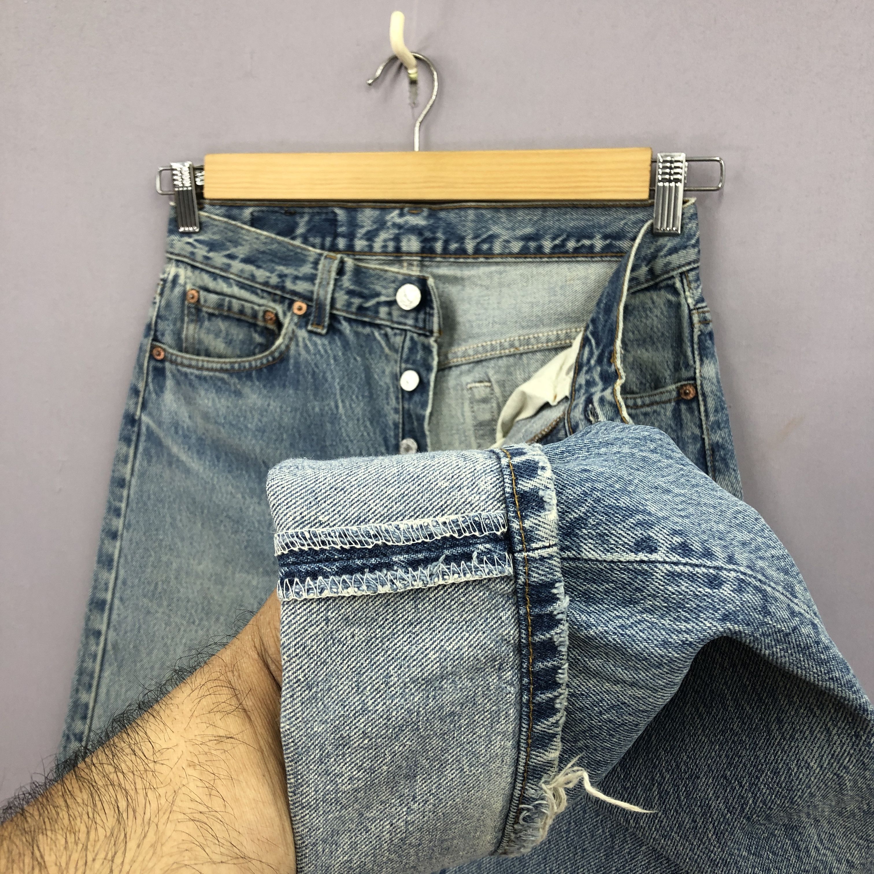 Levi's Vintage 90s Levis 501 Faded Jeans Levi's Stonewash Denim Size 28" / US 6 / IT 42 - 8 Thumbnail