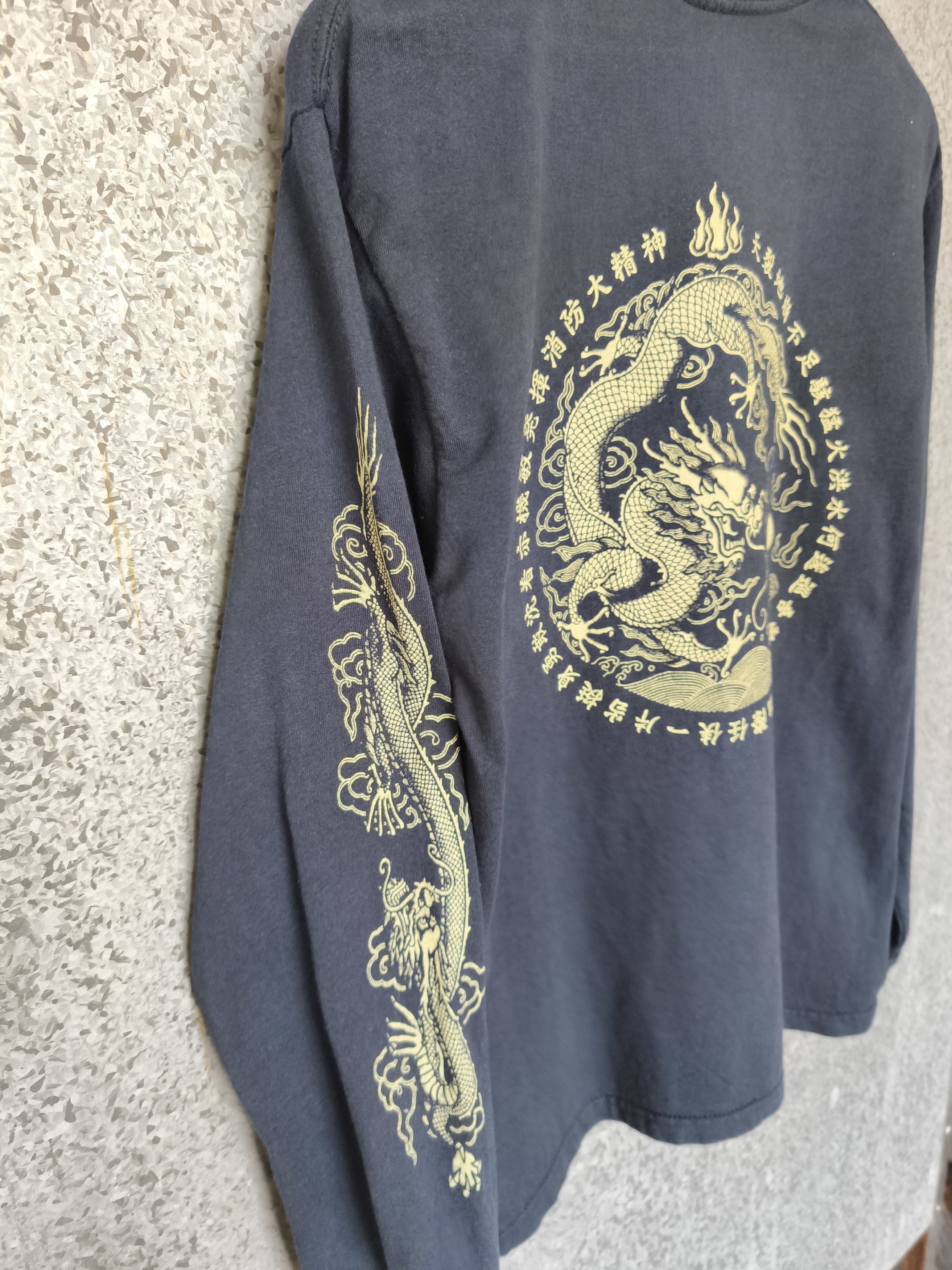 Japanese Brand 🔥 Vintage 90s Vintage Sukajan Dragon t shirt long sleeve Size US M / EU 48-50 / 2 - 2 Thumbnail