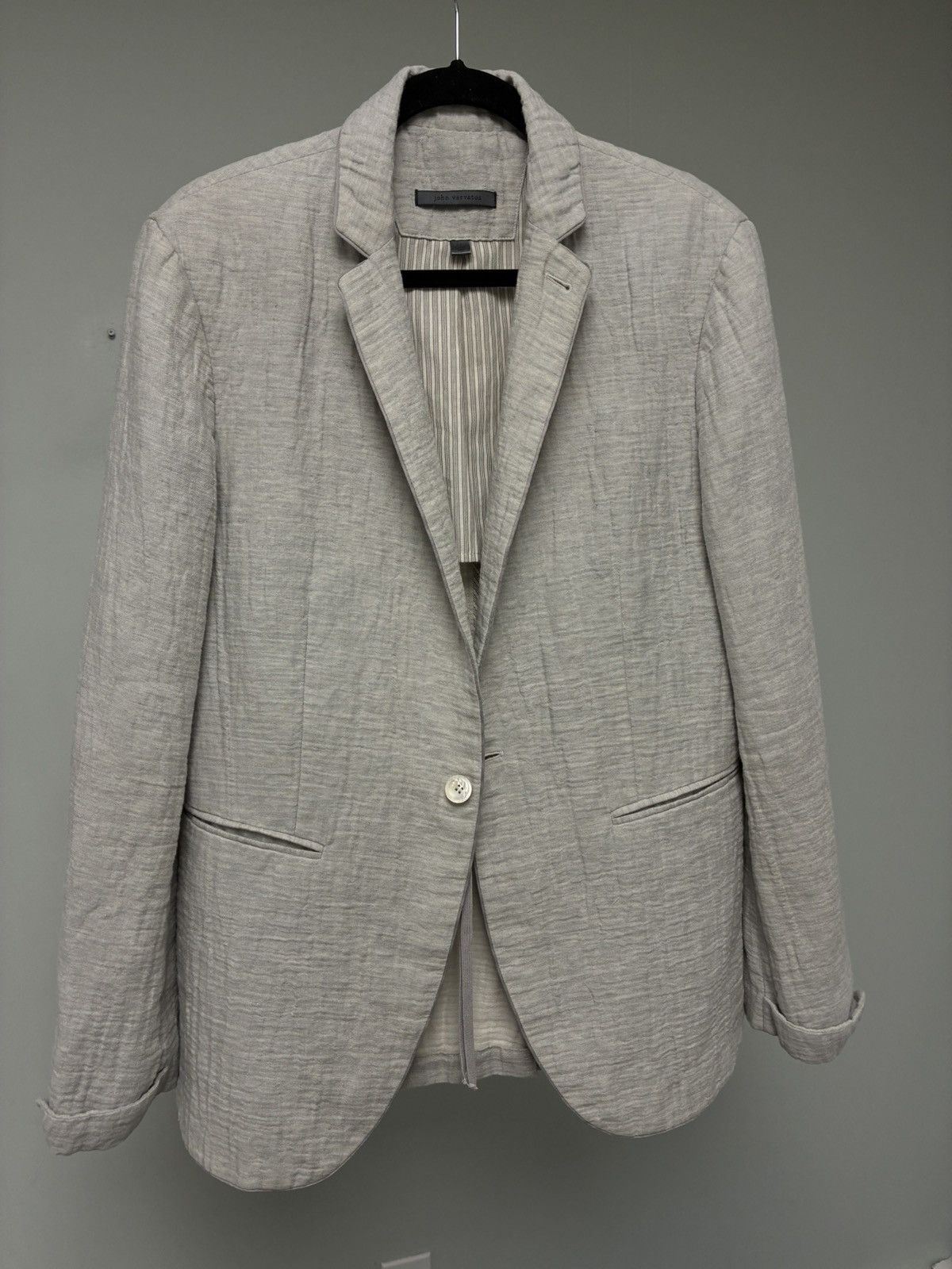 John Varvatos Crinkled Single-Button Jacket EU 50 USA 40 Size US M / EU 48-50 / 2 - 9 Thumbnail