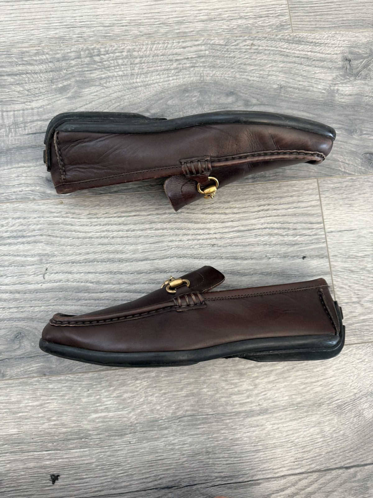 Gucci Classic Brown Leather Horsebit Loafers Size US 9 / EU 42 - 5 Thumbnail
