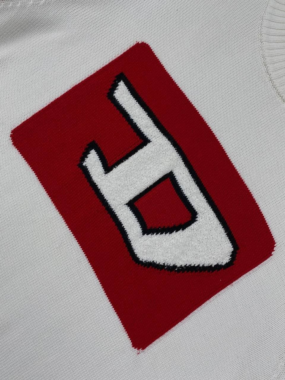 Diesel Diesel Knit Sweater Big Logo Men Size L White Size US L / EU 52-54 / 3 - 5 Thumbnail
