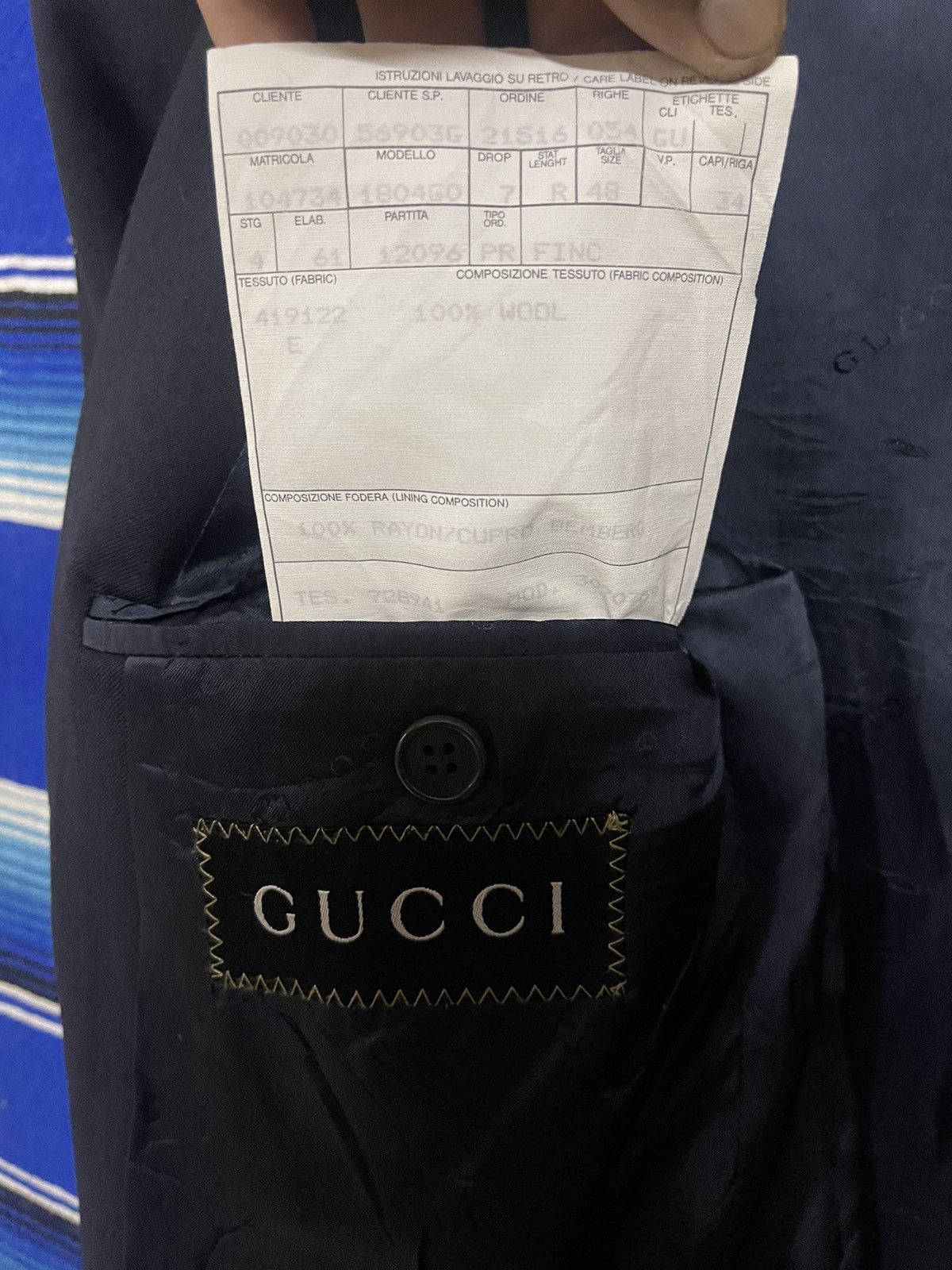 Gucci OFFER!!! Vintage GUCCI Wool Blazer Size 48R - 9 Thumbnail