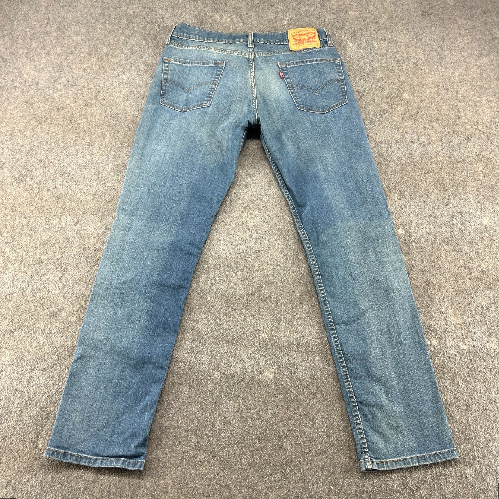 Levi's Levi's 511 Jeans Mens 33x32 Blue Slim Fit Medium Wash Stretch Size US 33 - 6 Thumbnail