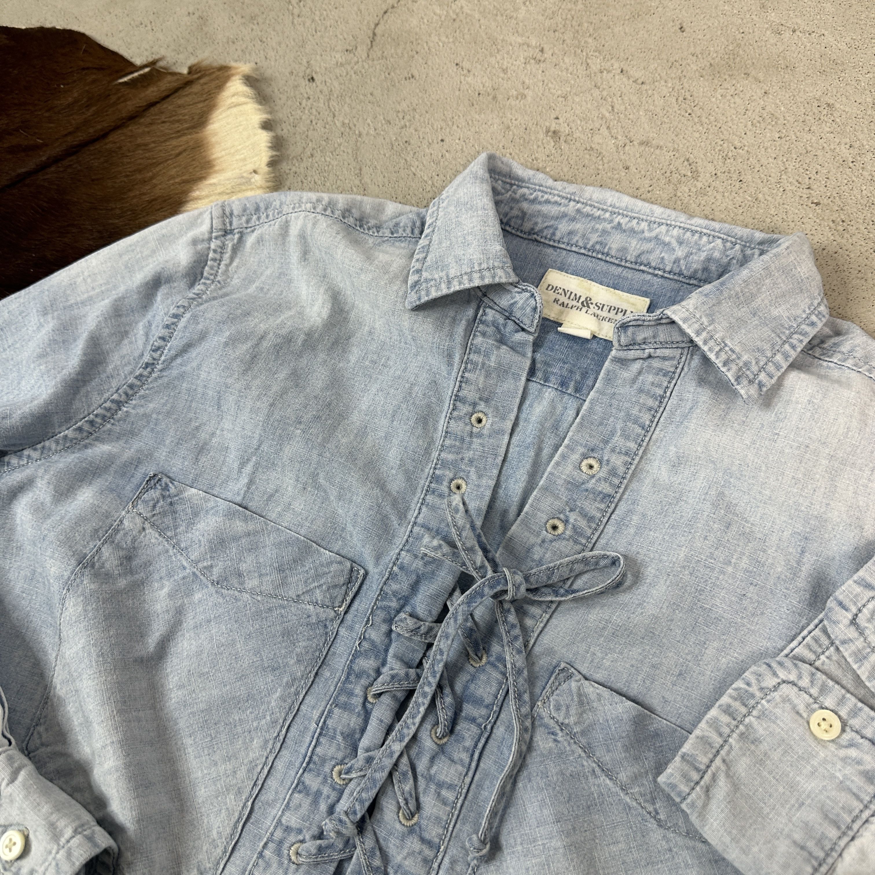 Ralph Lauren × Vintage Women's Shirt Denim Ralph Lauren Size M / US 6-8 / IT 42-44 - 4 Thumbnail