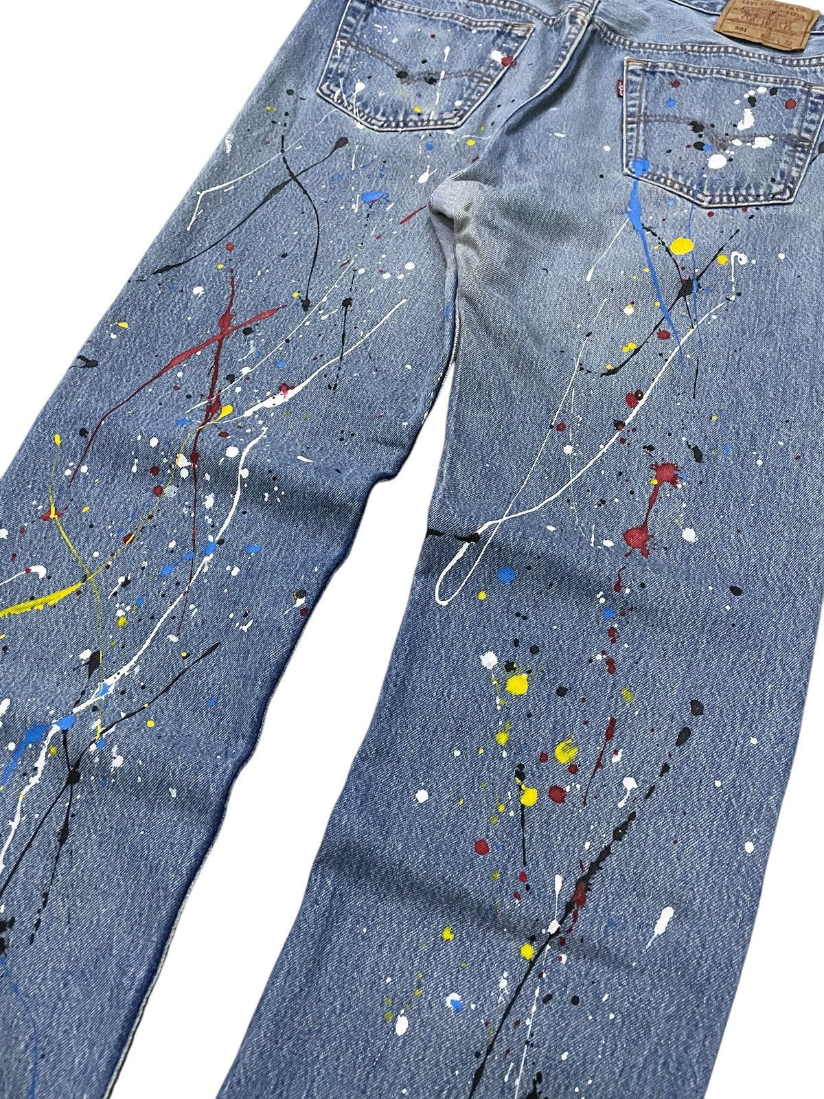Hysteric Glamour × Levi's × Seditionaries Vintage Levis 501 Riot Poems Paint Splatter Jeans Size US 34 / EU 50 - 18 Thumbnail