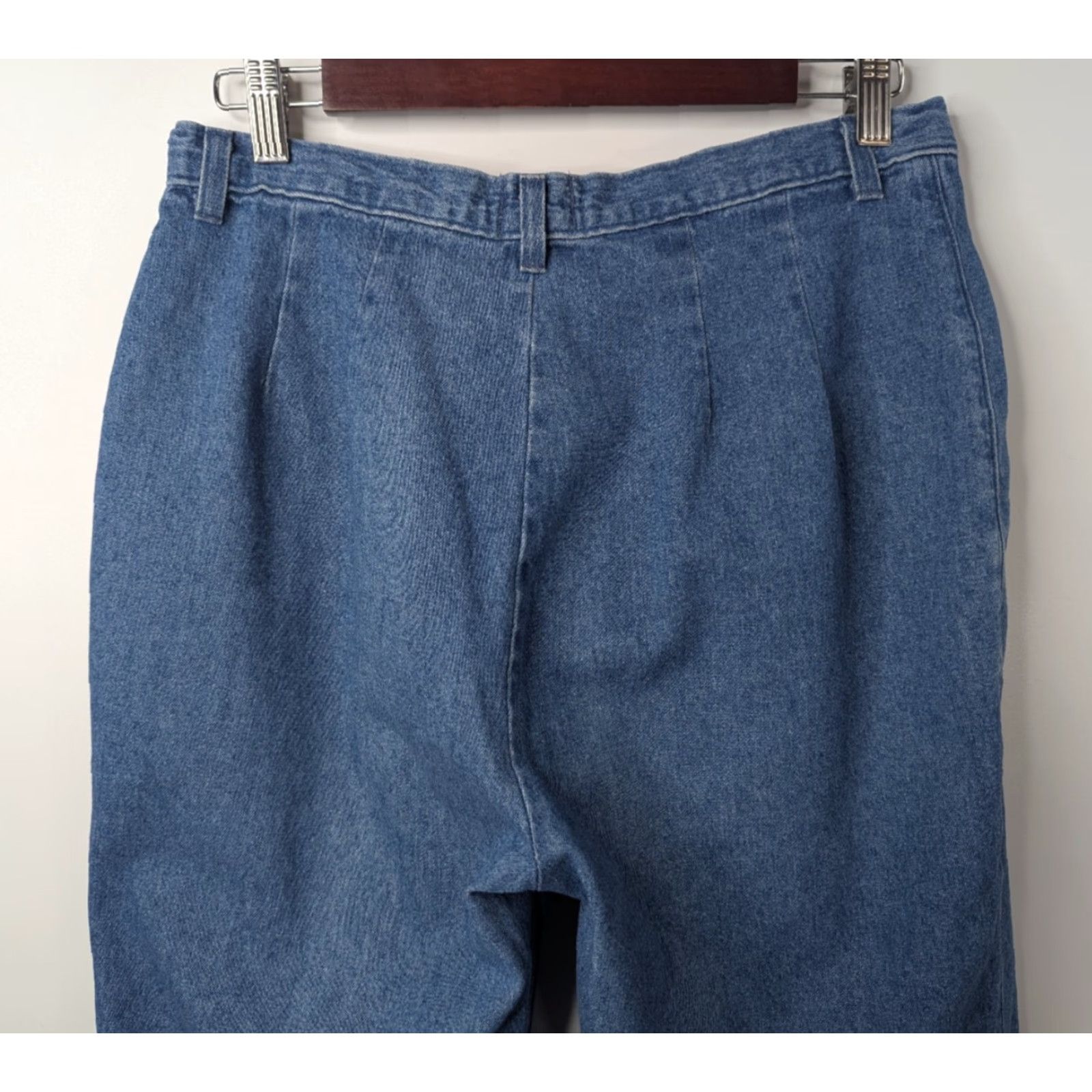 Lee VINTAGE Lee Pleated High Rise Denim Blue Jeans Women’s 14 Talon Zipper Size 36" / US 14 / IT 50 - 4 Thumbnail