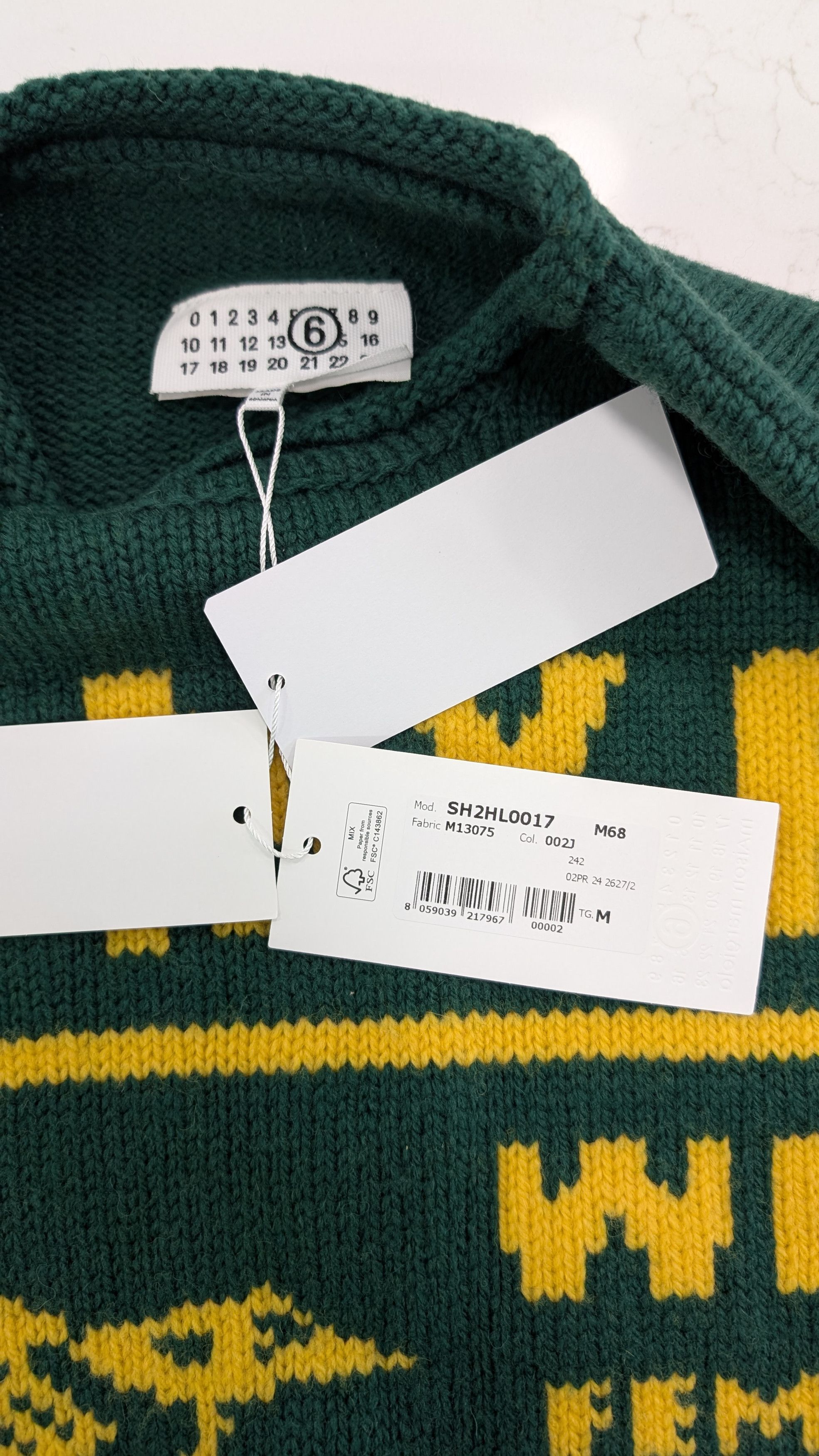 MM6 MM6 Maison Margiela “Lost My Pet” Sweater – Virgin Wool Size US M / EU 48-50 / 2 - 8 Thumbnail