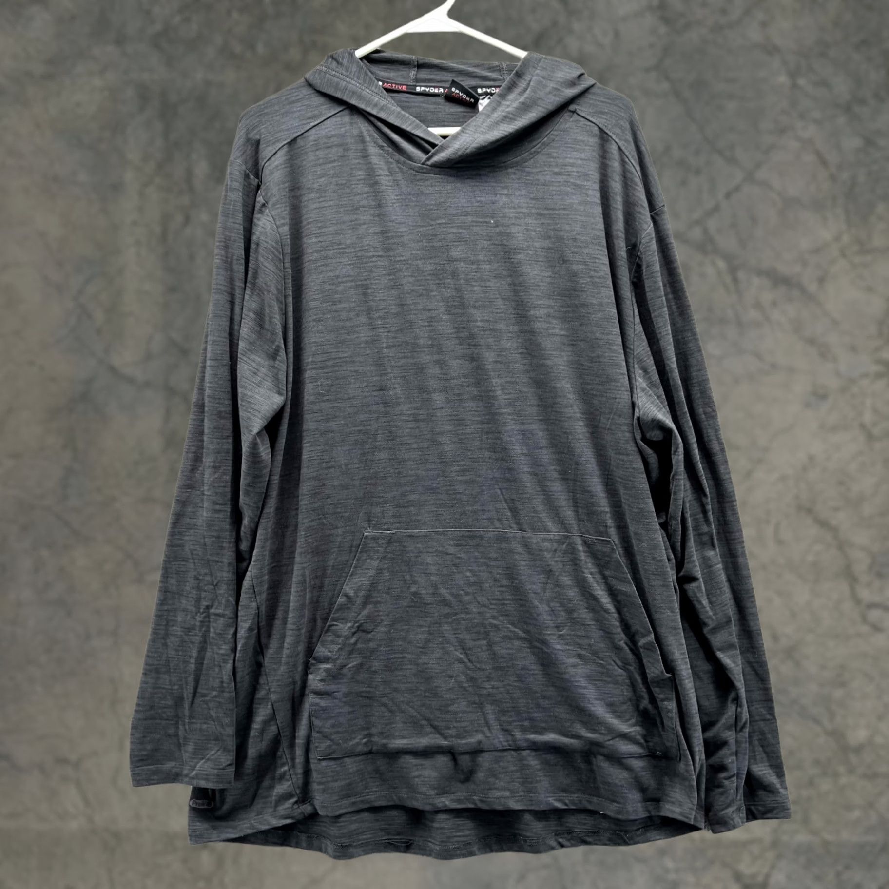 Spyder Spyder Sweater Men XXL Adult Black Hooded Sweatshirt Pullover Polyester Active Regular Size US XXL / EU 58 / 5 - 1 Thumbnail