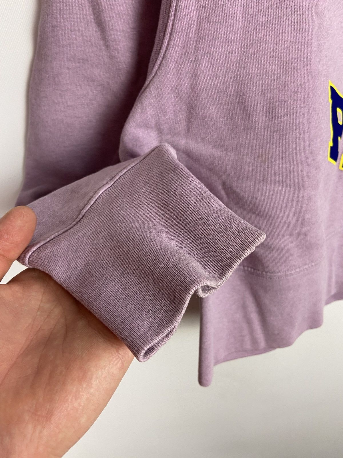 Designer × Sandro SANDRO Printed And Flocked College Sweatshirt Womens Purple Size XS / US 0-2 / IT 36-38 - 10 Thumbnail
