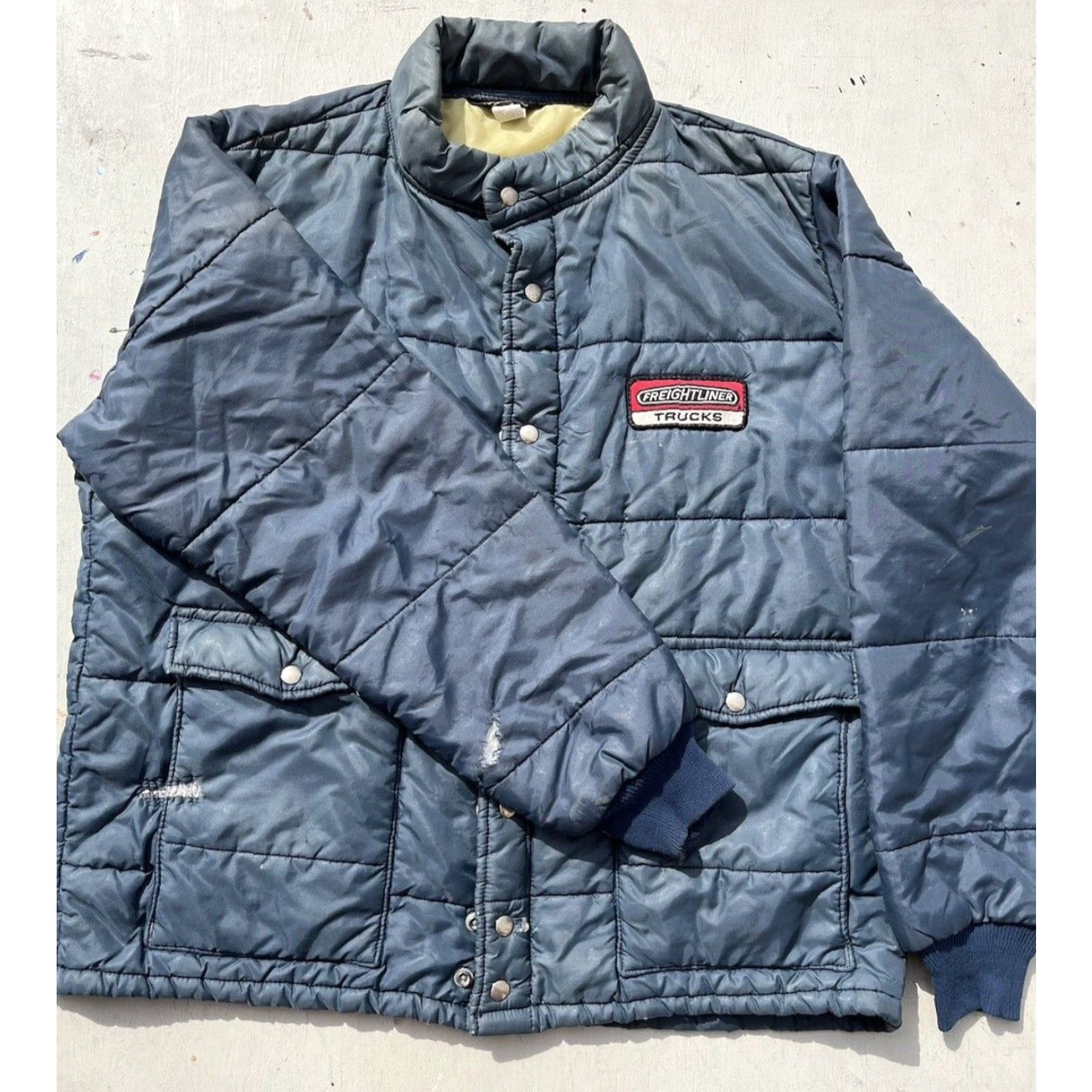 Vintage VINTAGE Swingster Jacket Blue Patch Logo XL Men’s Puffer Trucker Workwear Zip Hoodie? Size US XL / EU 56 / 4 - 4 Thumbnail