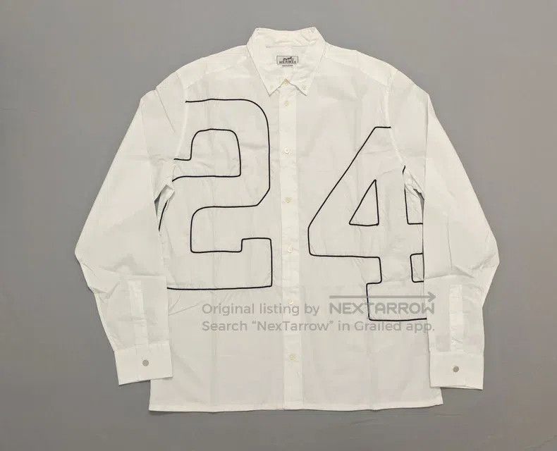Hermes Hermes size 41 Men's long-sleeve shirt, 100% cotton Size US XXS / EU 40 - 1 Thumbnail