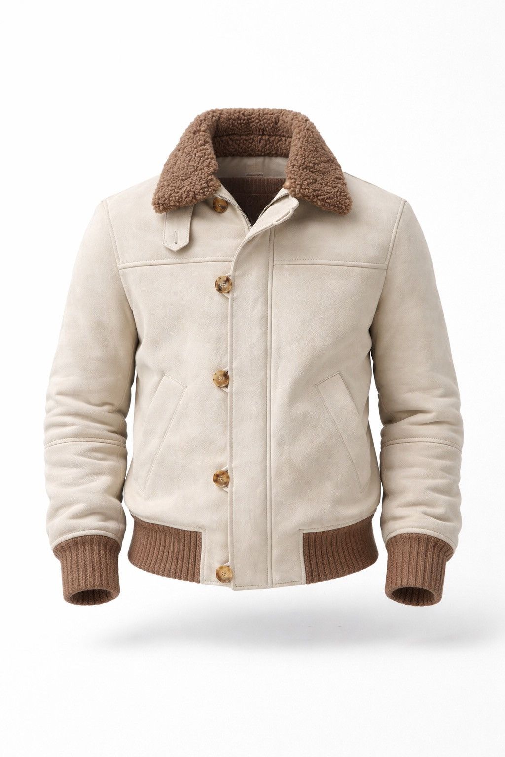 RRP $10500 Brunello Cucunelli suede sheepskin coat Jacket