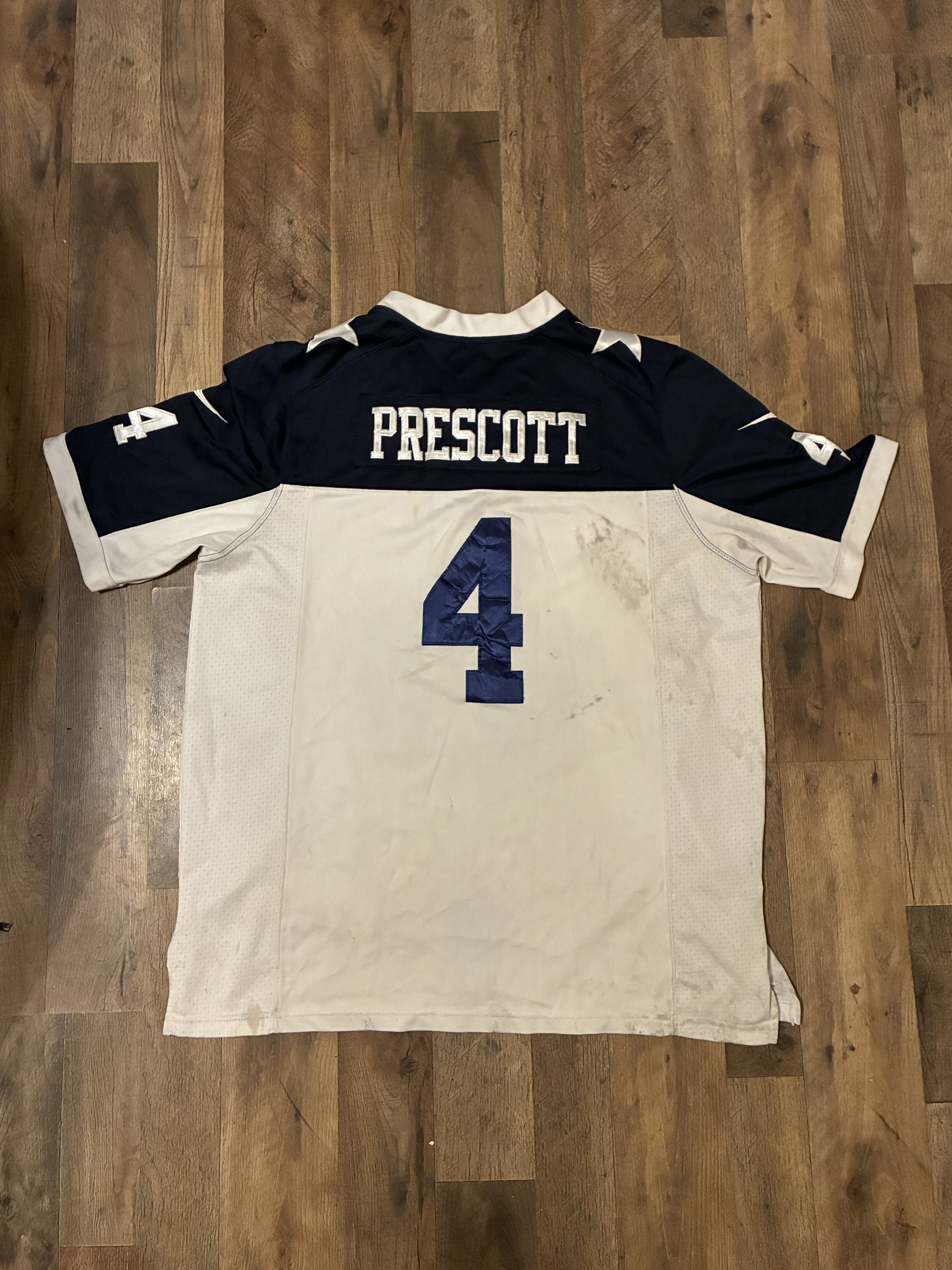 Nike Dallas Cowboys Dak Prescott 4 Nike Jersey On Field Stars Size US XL / EU 56 / 4 - 5 Thumbnail