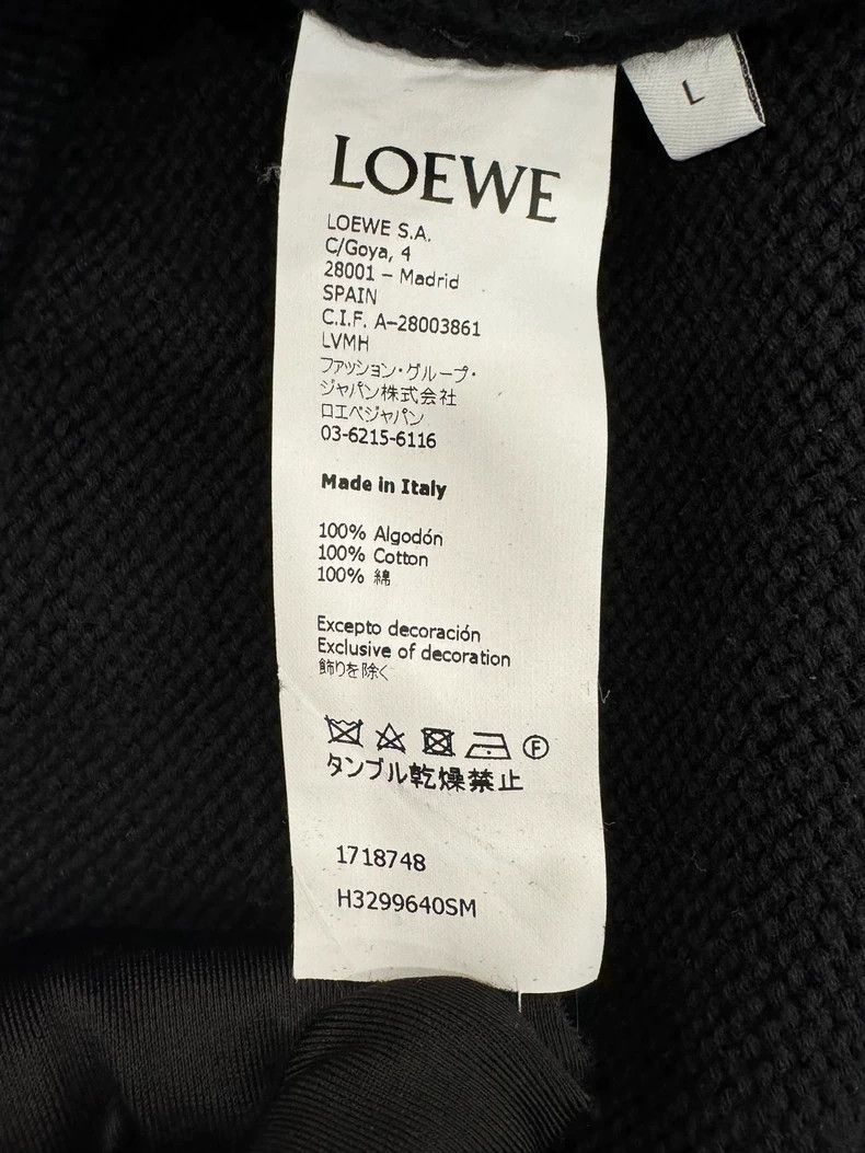 Loewe LOEWE Men's black sweater with embroidered letter logo, si Size US L / EU 52-54 / 3 - 7 Thumbnail