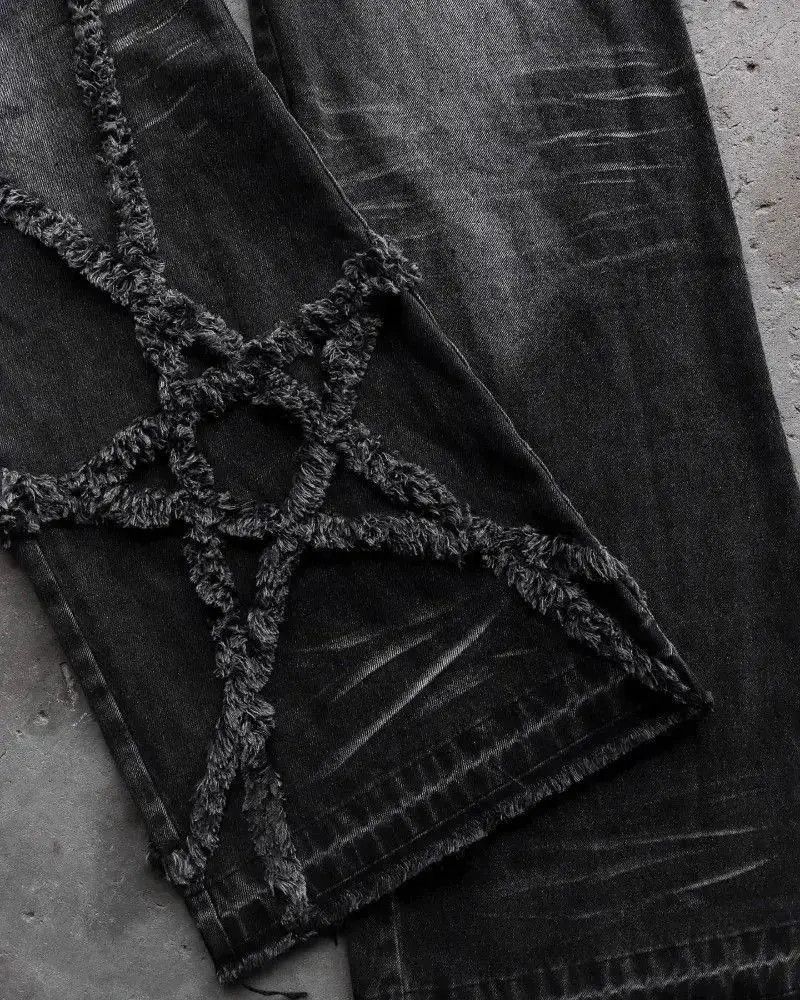 Japanese Brand High Street retro star jeans Size US 32 / EU 48 - 3 Thumbnail