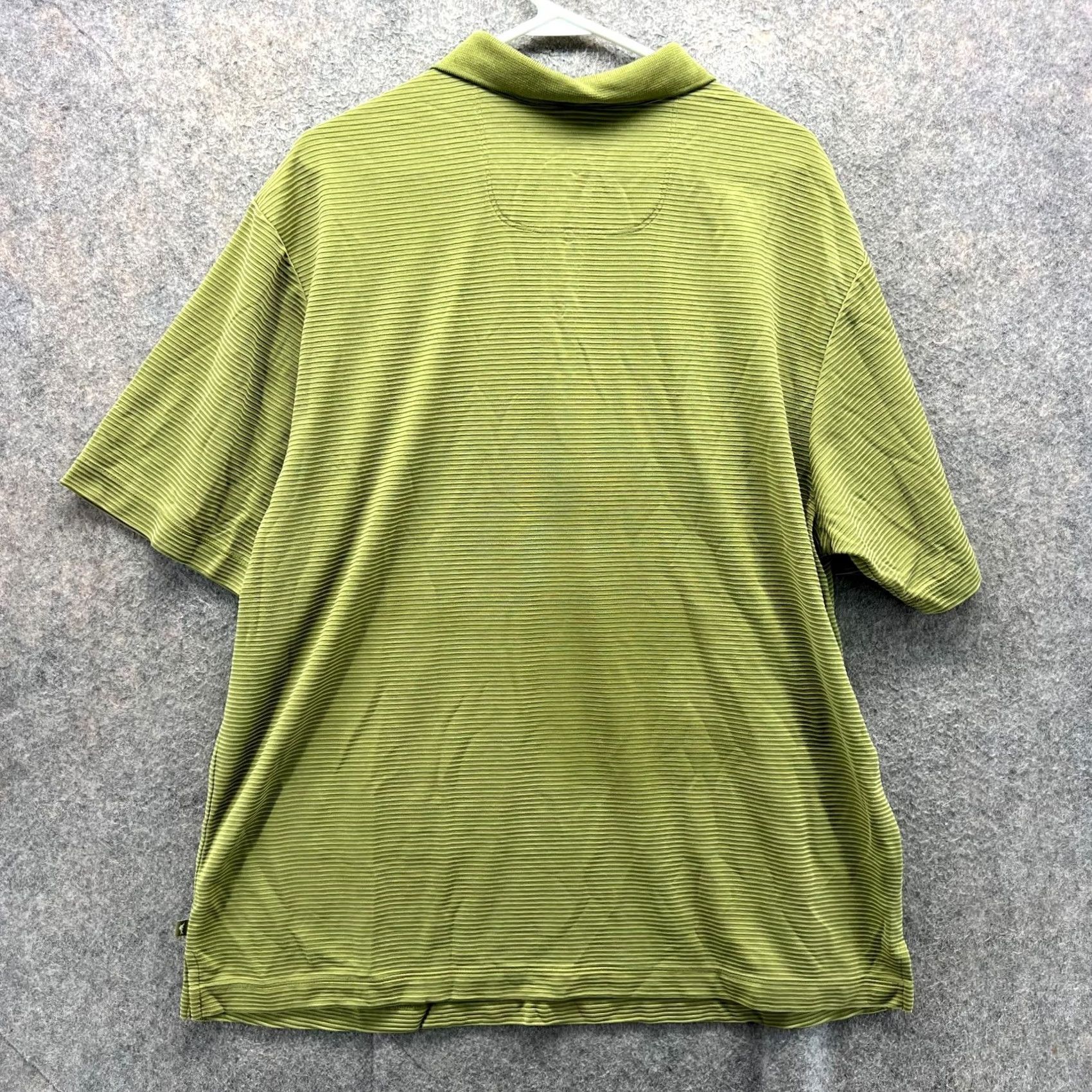 Tommy Bahama Tommy Bahama Polo Shirt Mens XL Green Solid Short Sleeve Button Neckline Collared Regular Fit Shirt Polo Size 46R - 2 Thumbnail
