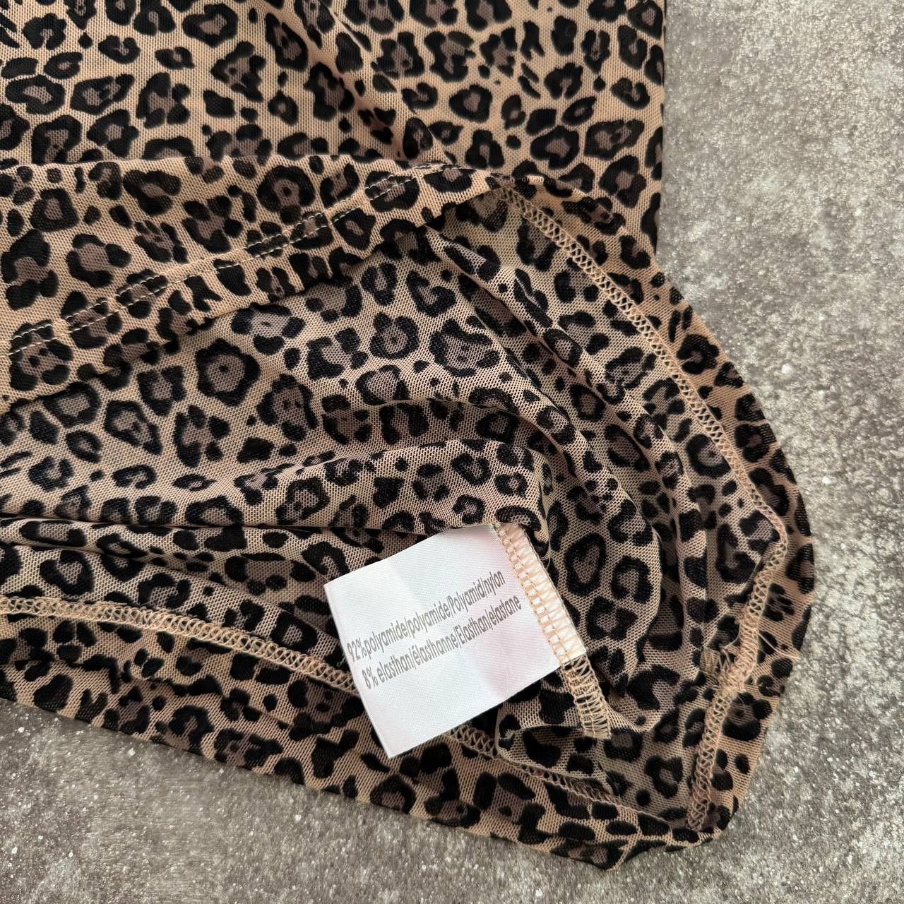 Hysteric Glamour 2000's Aesthetic Vintage Sexy Leopard Mesh Dress Size XL / US 12-14 / IT 48-50 - 10 Thumbnail