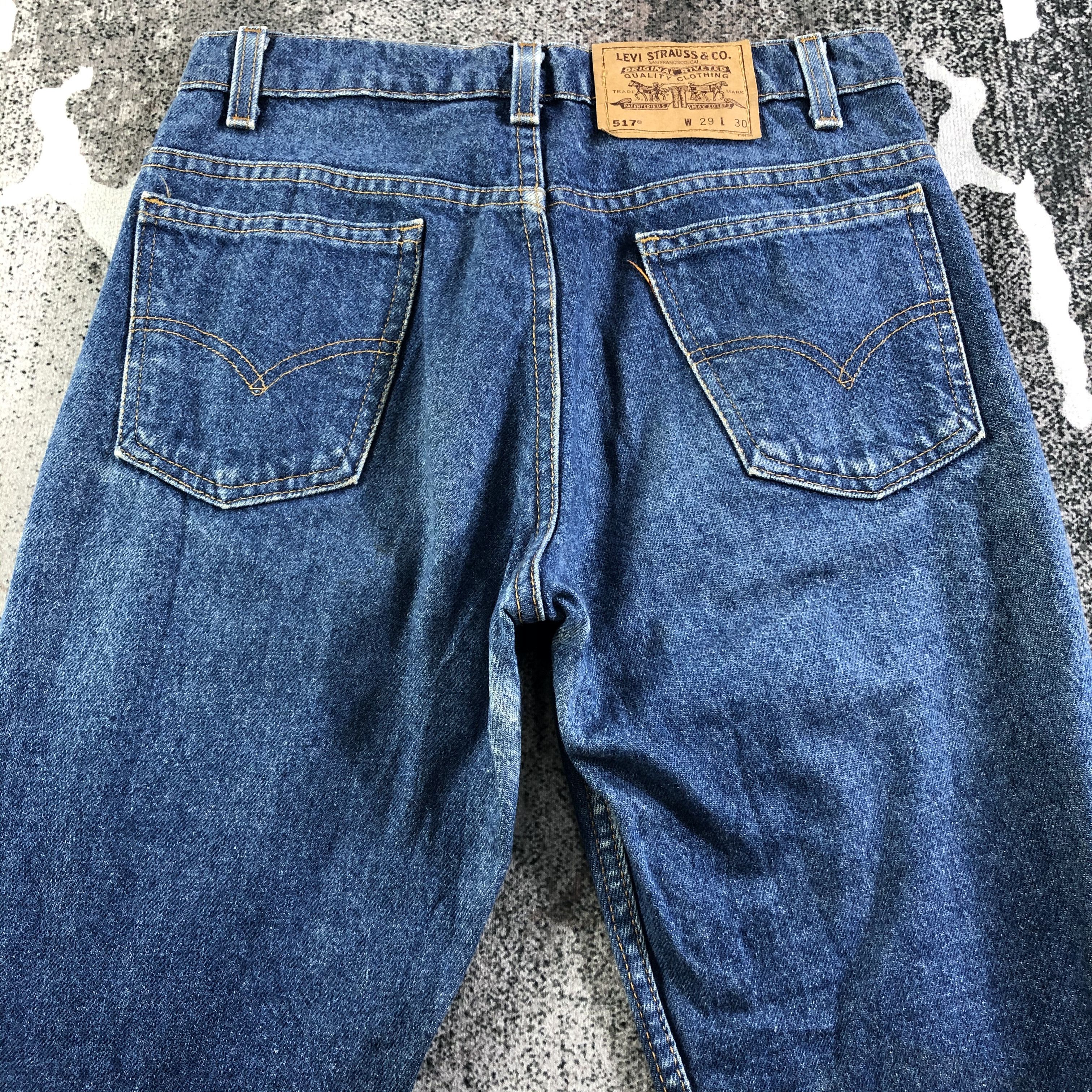 Levi's Vintage Levis 517 Jeans Orange Tab Flare Denim KJ2911 Size US 29 - 4 Thumbnail