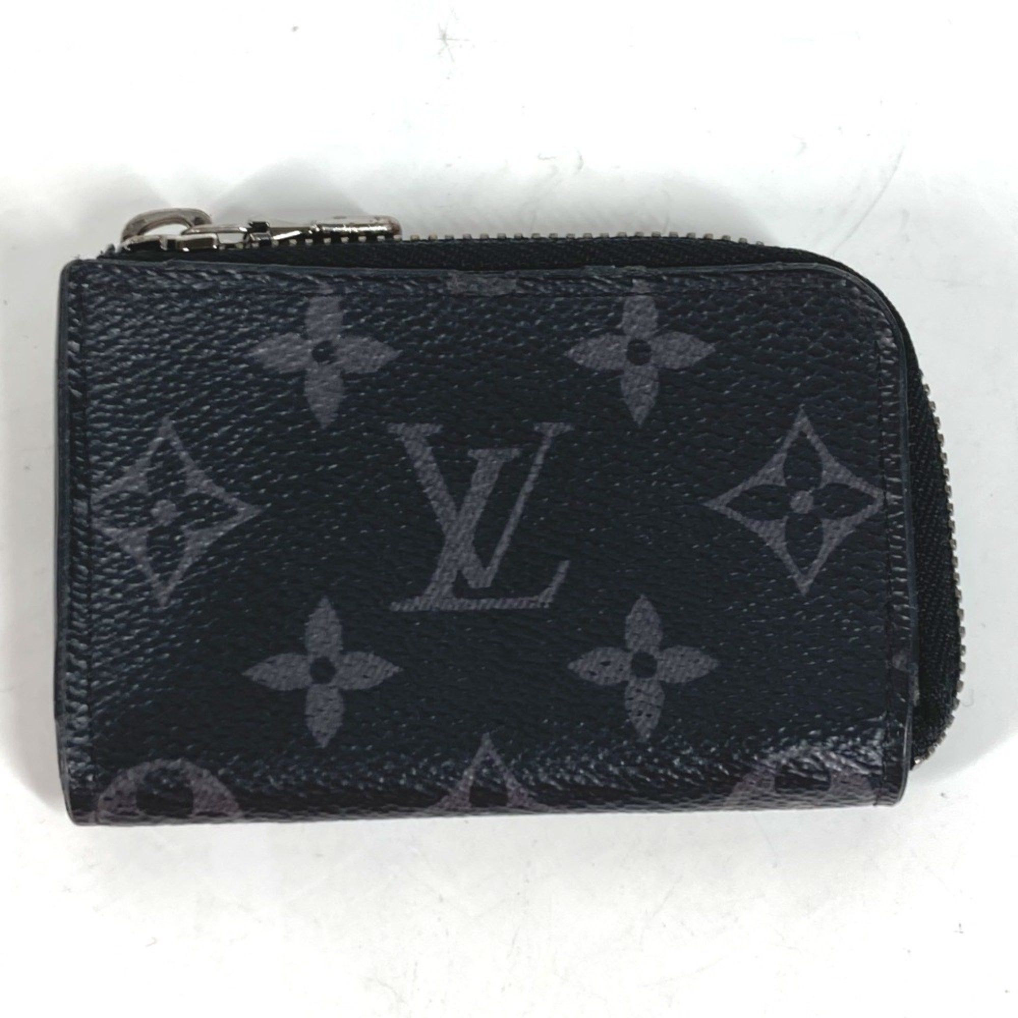 Louis Vuitton Louis Vuitton M63536 MonogramEclipse Wallet Coin Compartment L-shaped zipper coin purse Black Size ONE SIZE - 1 Thumbnail