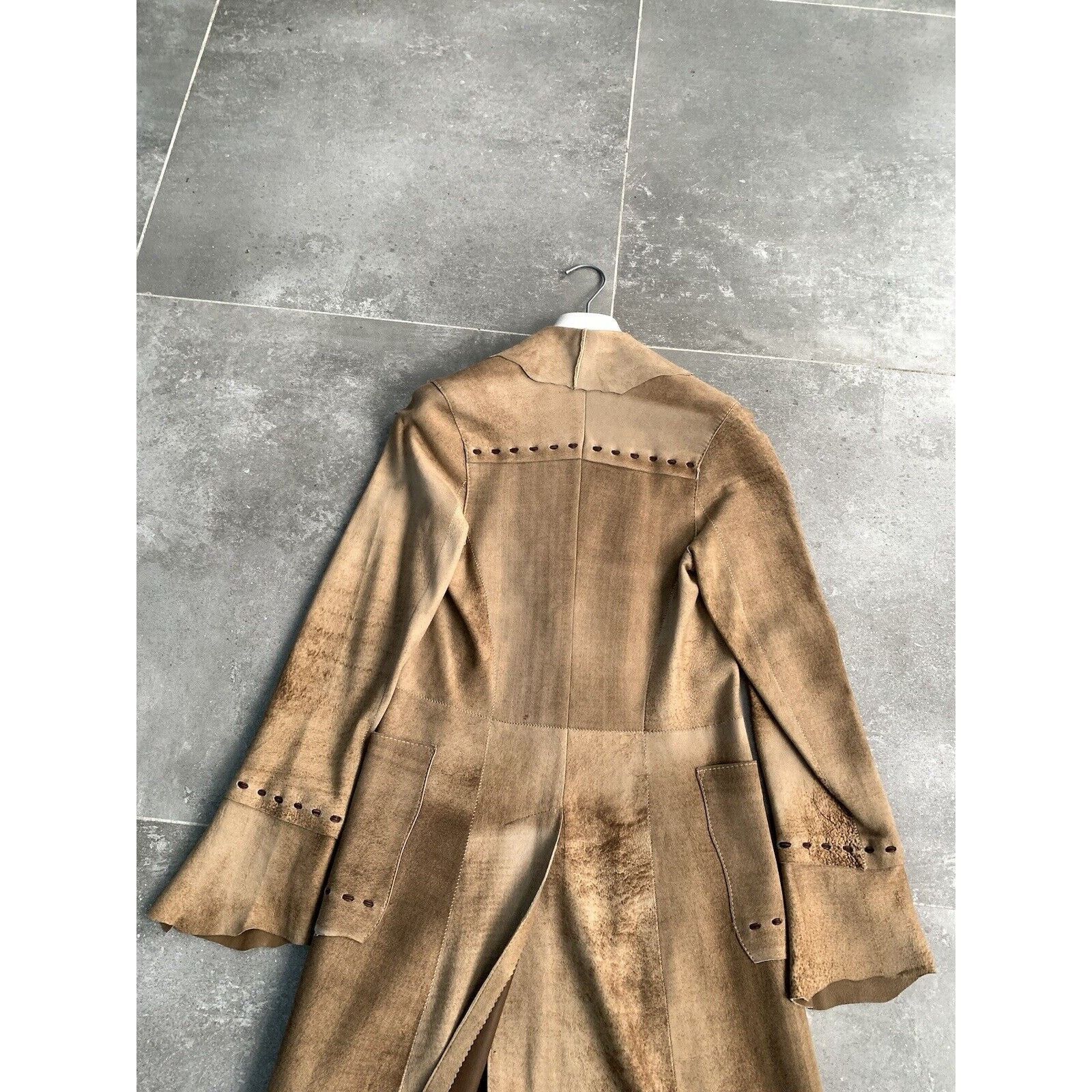 Other × Vintage SYLVIE SCHIMMEL Lamb Leather Trench Coat Jacket EU 36 US 4 Size S / US 4 / IT 40 - 22 Thumbnail