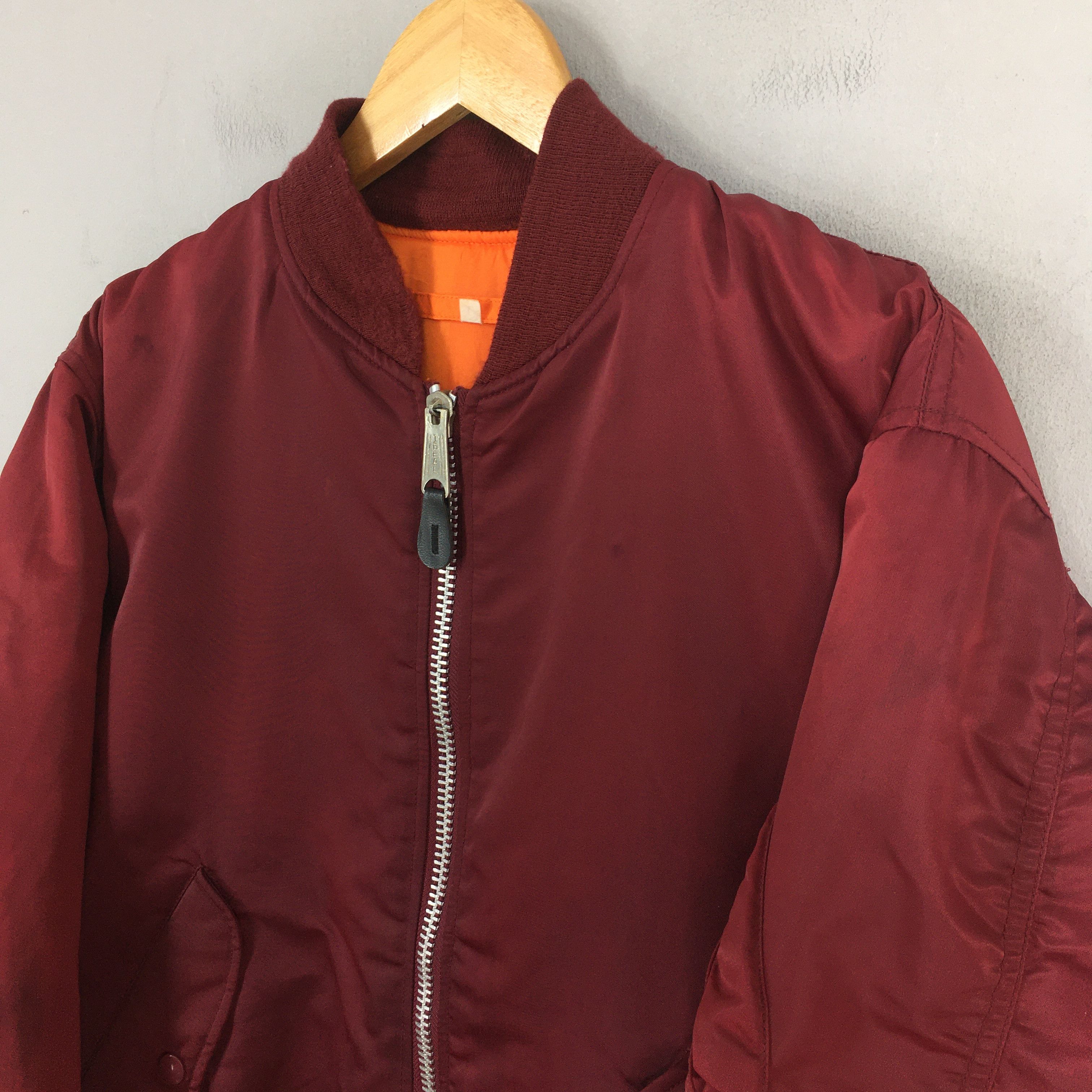 Alpha Industries Vintage 80s Tora MA -1 Reversible Flight Jacket Large Size US L / EU 52-54 / 3 - 3 Thumbnail