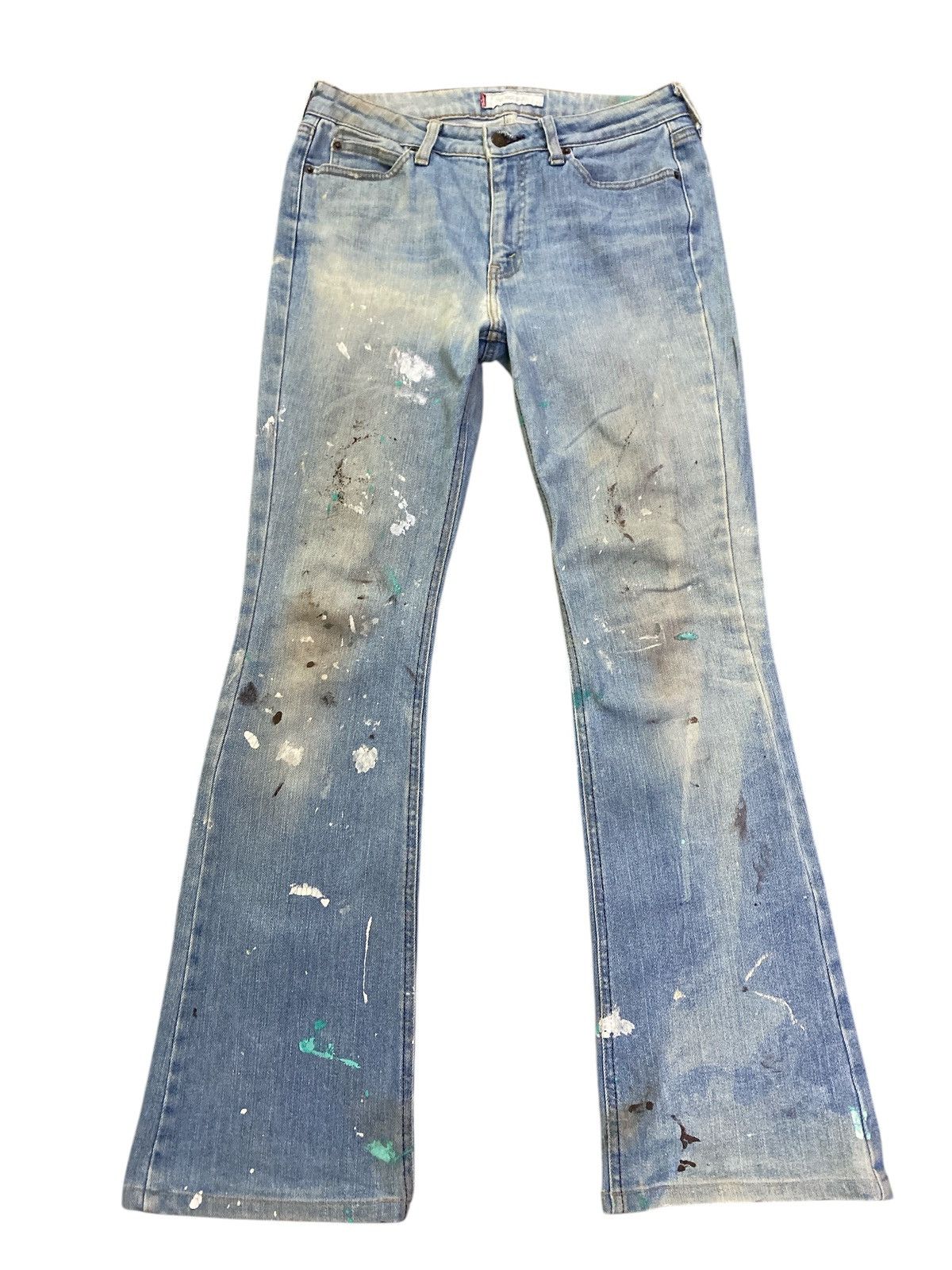 If Six Was Nine × Levi's × Levi's Vintage Clothing Vintage Levi’s Paint Splatter Flared Denim Size US 31 - 1 Thumbnail