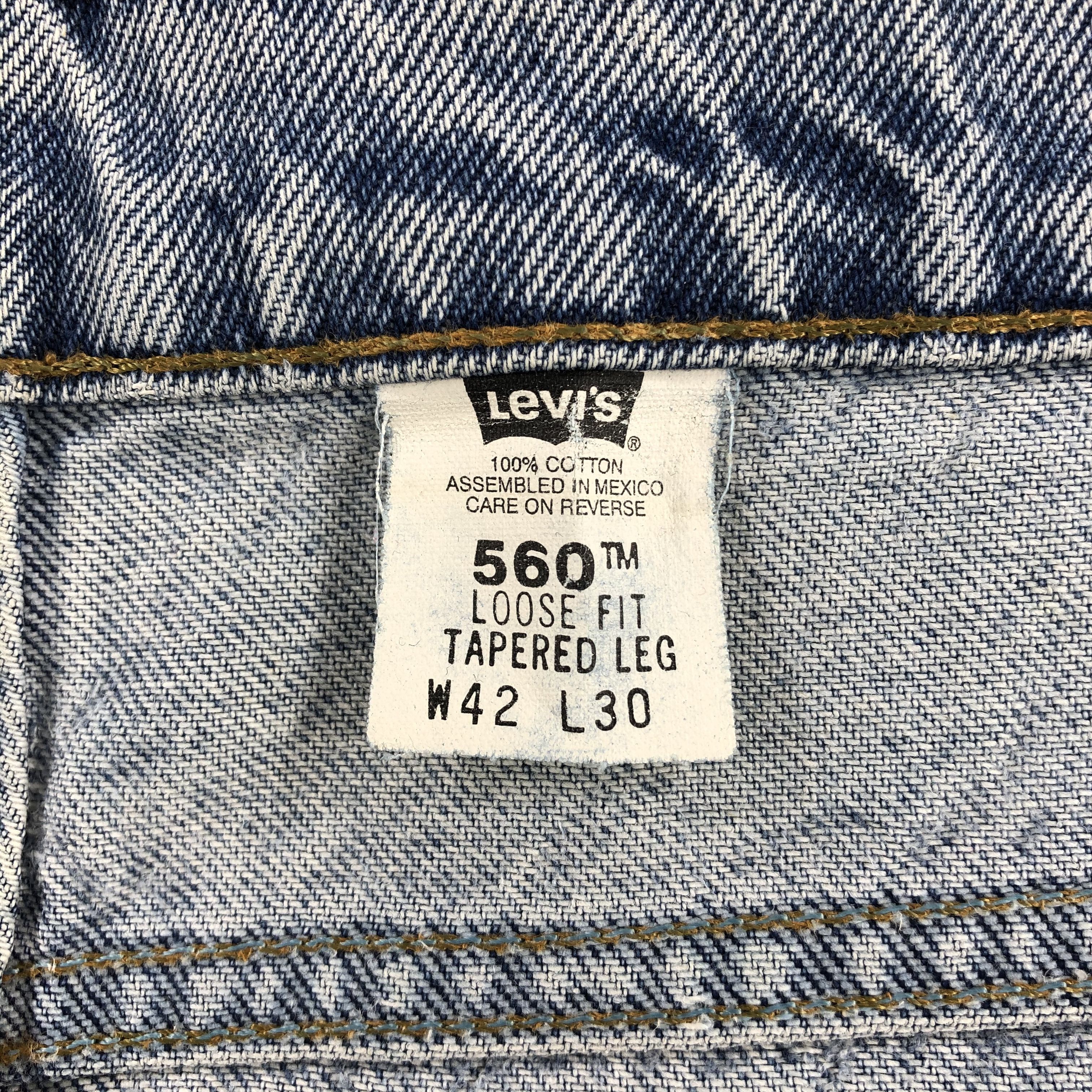Levi's 90s Vintage Light Wash Levis 560 Jeans-J1712 Size US 42 / EU 58 - 13 Thumbnail