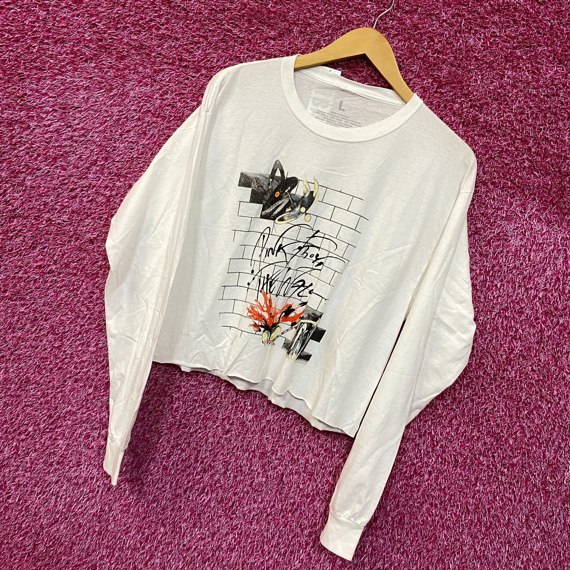Pink Floyd Pink Floyd The wall White Long Sleeve Crop Top size Large Size L / US 10 / IT 46 - 3 Thumbnail