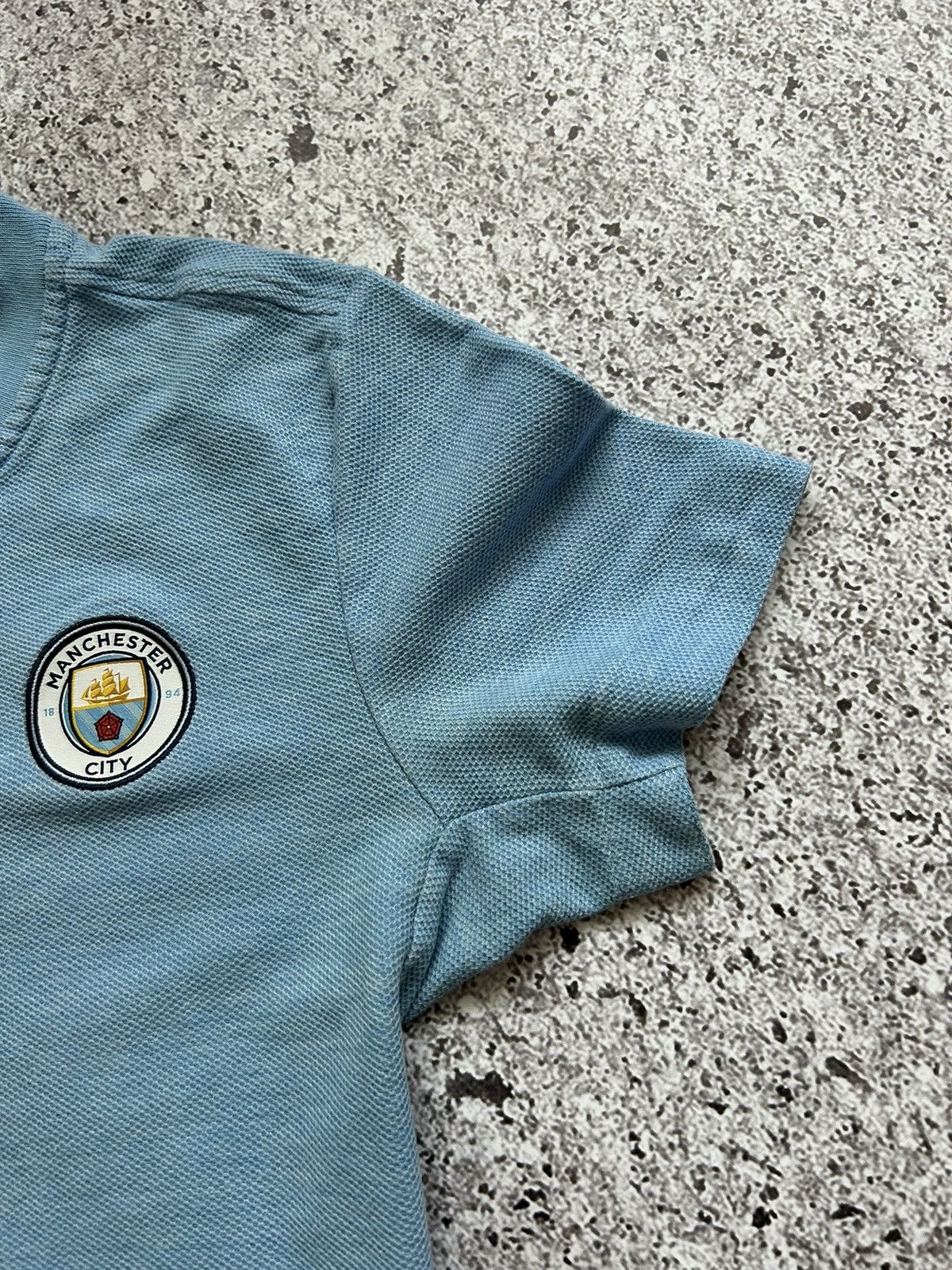 Nike × Vintage Nike Manchester City Polo T-Shirt Football Soccer Jersey Size US S / EU 44-46 / 1 - 7 Thumbnail