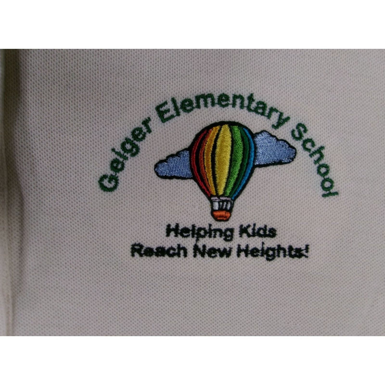 Port Authority Geiger Elementary School Polo Women Large Beige Embroidered Uniform Lewiston Size L / US 10 / IT 46 - 3 Thumbnail