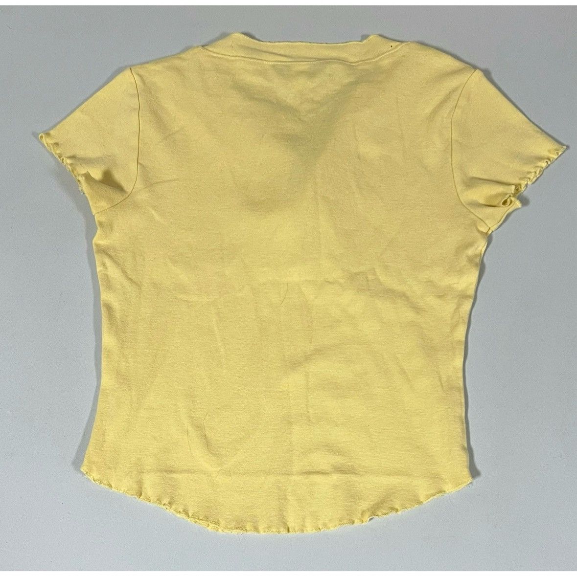 Campia Moda Moda Yellow Pastel Button-Up Henley Shirt Top Tee Size XS ✨ Size XS / US 0-2 / IT 36-38 - 4 Thumbnail