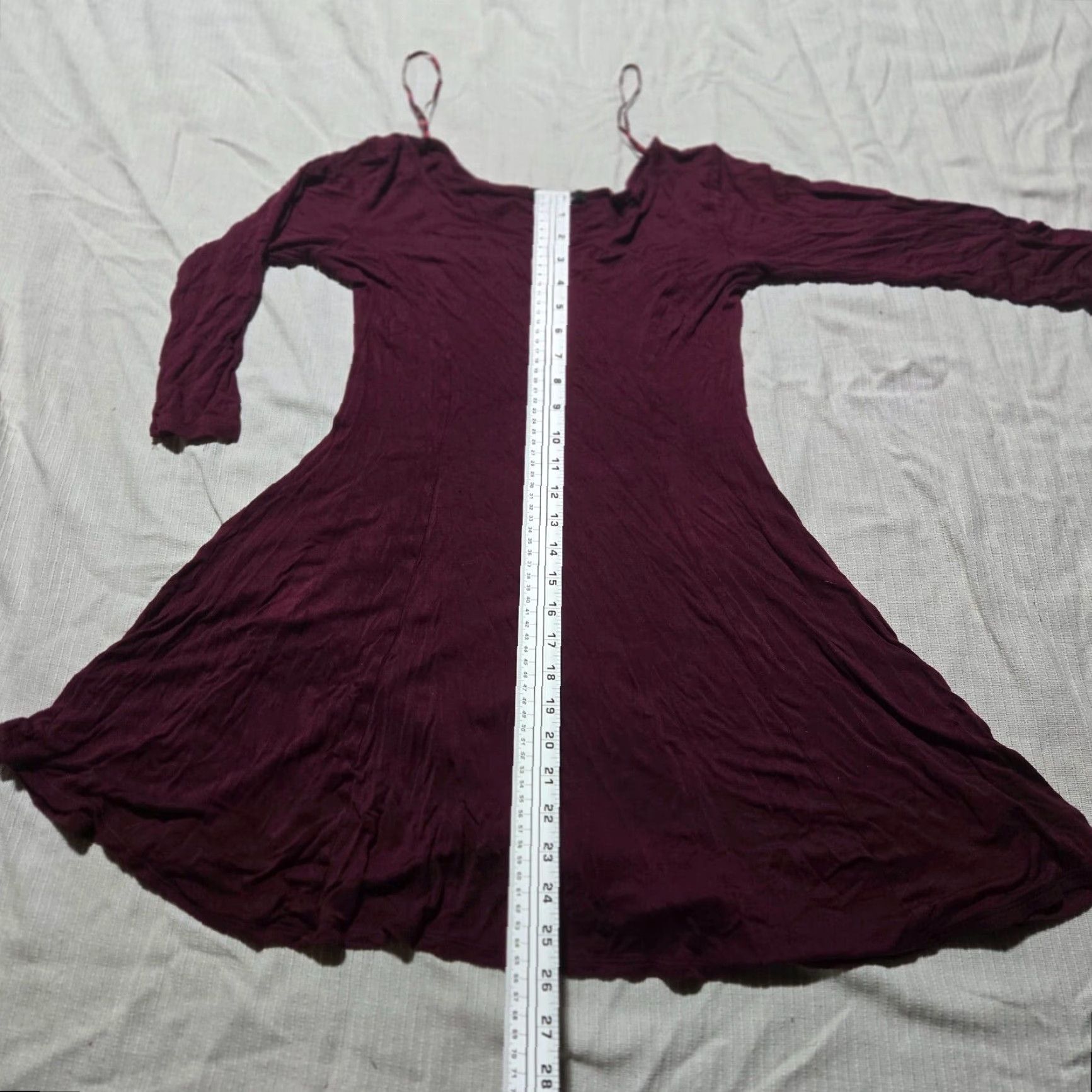 Vintage Ambiance Women's Plum Purple Long Sleeve Sheath Dress Small Size S / US 4 / IT 40 - 6 Thumbnail