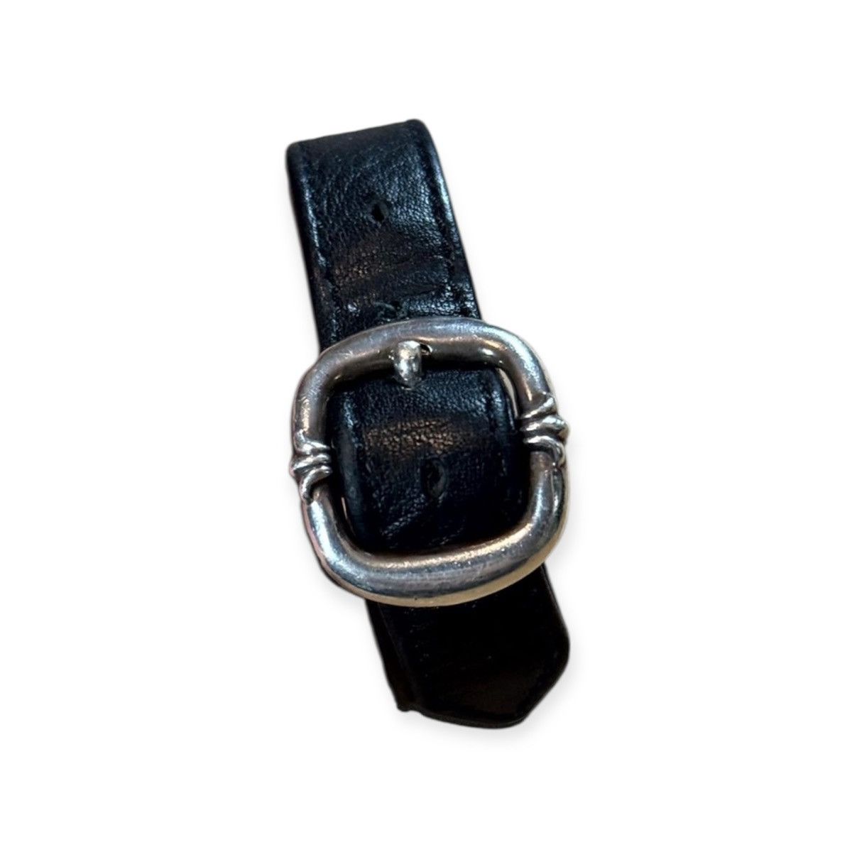 Chrome Hearts Chrome Hearts Large Bent Cross Gunslinger Leather Bracelet Size ONE SIZE - 3 Thumbnail