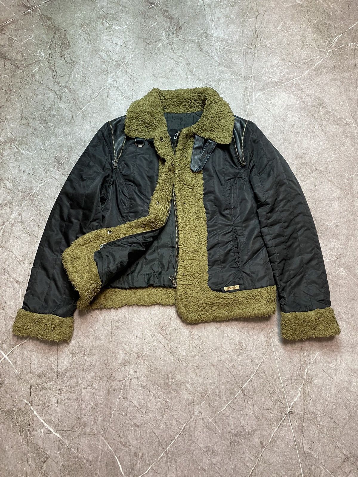 Vintage Vintage Avant-garde alternative faux-fur bomber jacket Size L / US 10 / IT 46 - 1 Thumbnail