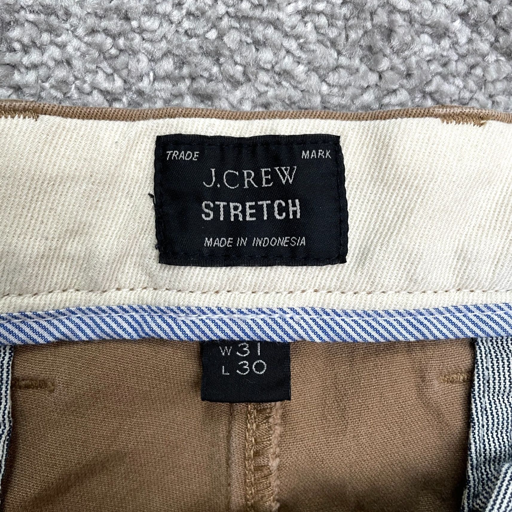 J.Crew J.CREW Chino Pants Mens 31x30 Brown Cotton Casual Stretch Straight Size US 31 - 6 Thumbnail