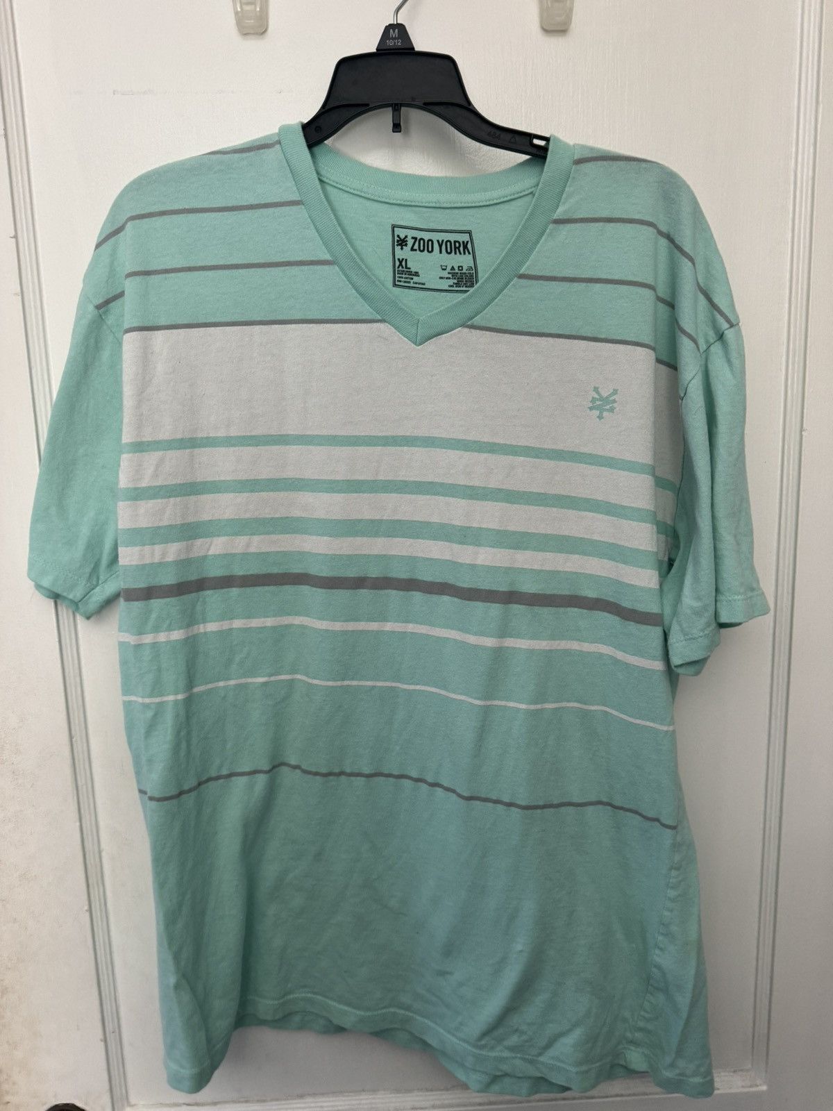 Zoo York Zoo York striped teal v neck Size US L / EU 52-54 / 3 - 1 Thumbnail