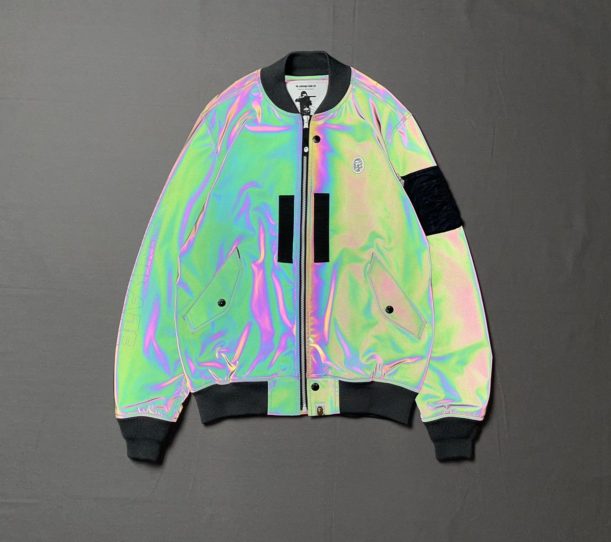 image of Bape x Billionaire Boys Club A Bathing Ape Reflective Bomber Jacket, Men's (Size Medium)