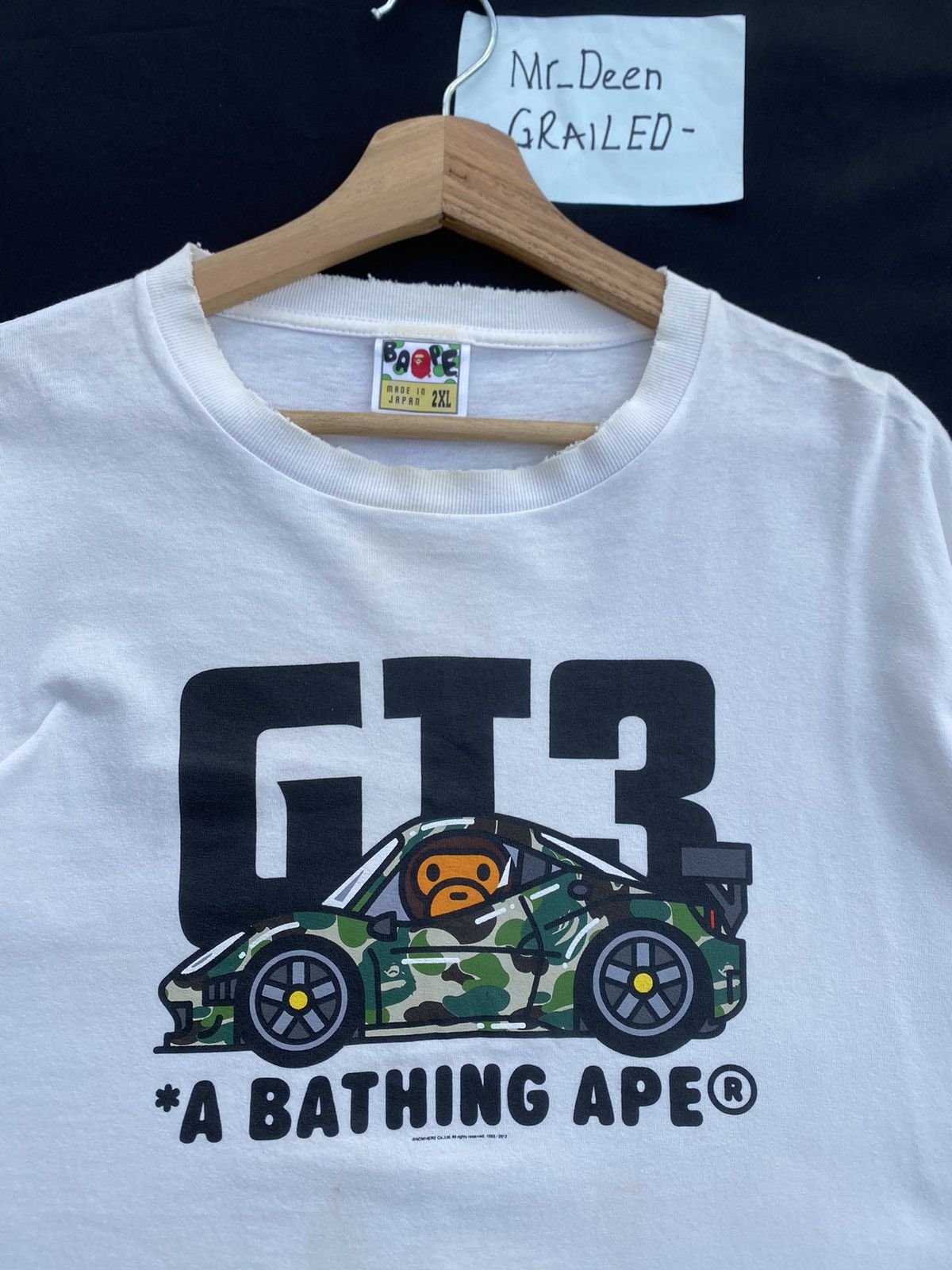 Bape Rare A Bathing Ape x Ferrari 458 Italia GT3 Camo Tshirt Size US XXL / EU 58 / 5 - 8 Thumbnail